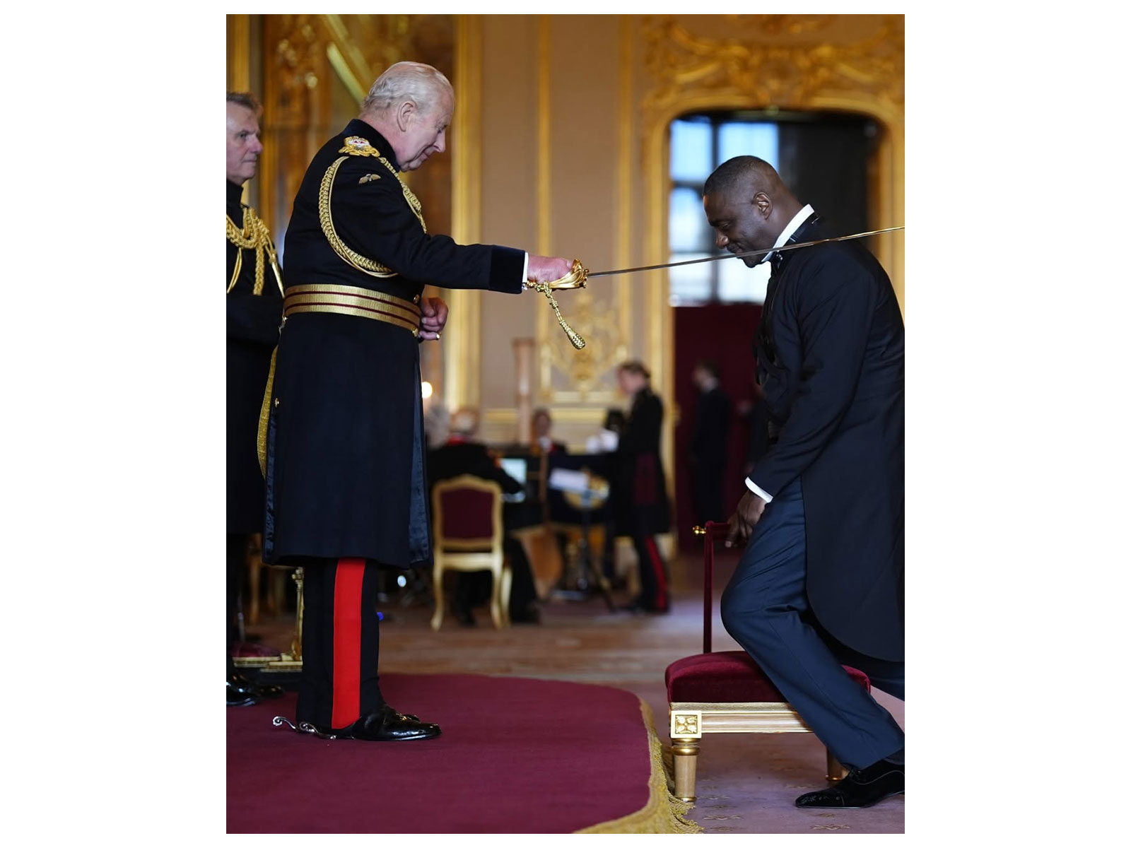 King Charles knights Idris Elba in an investiture ceremony at Windsor Castle (Photo/Instagram@RoyalFamily)