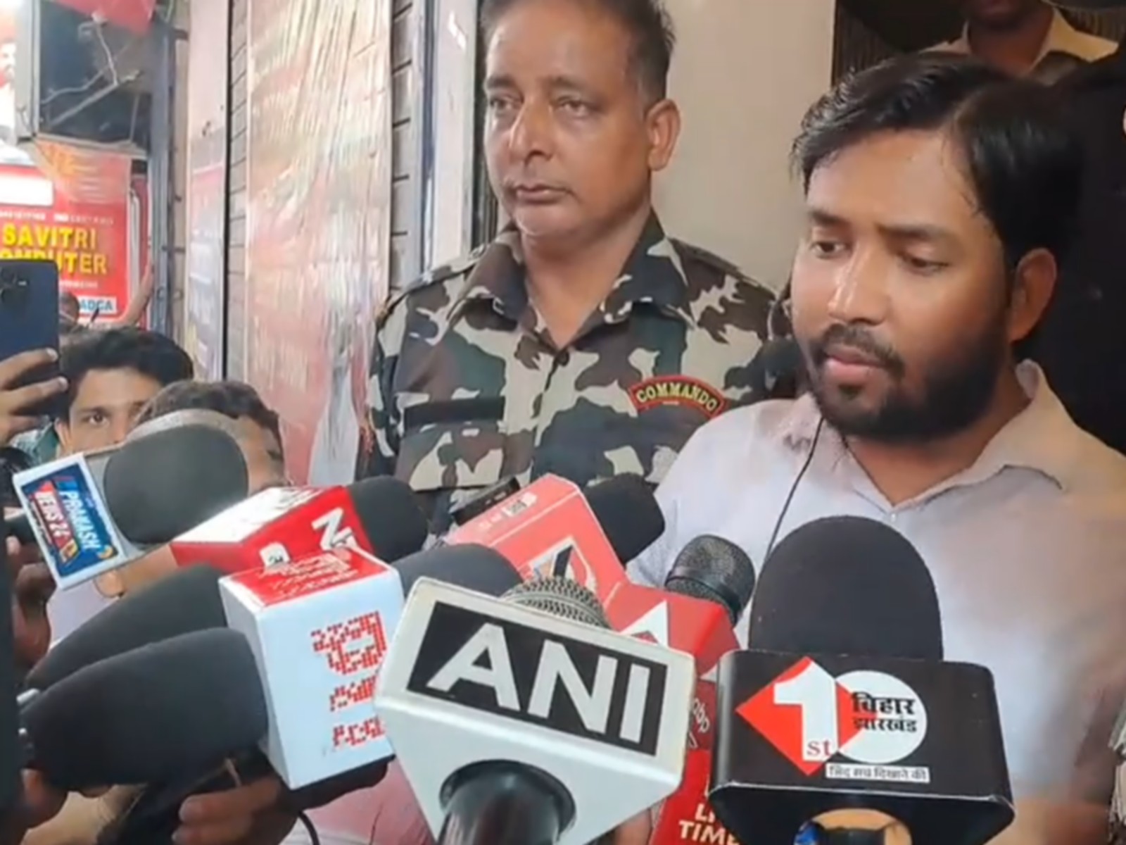 Educator Khan Sir after massive protest outside his coaching institute (Photo/ANI)