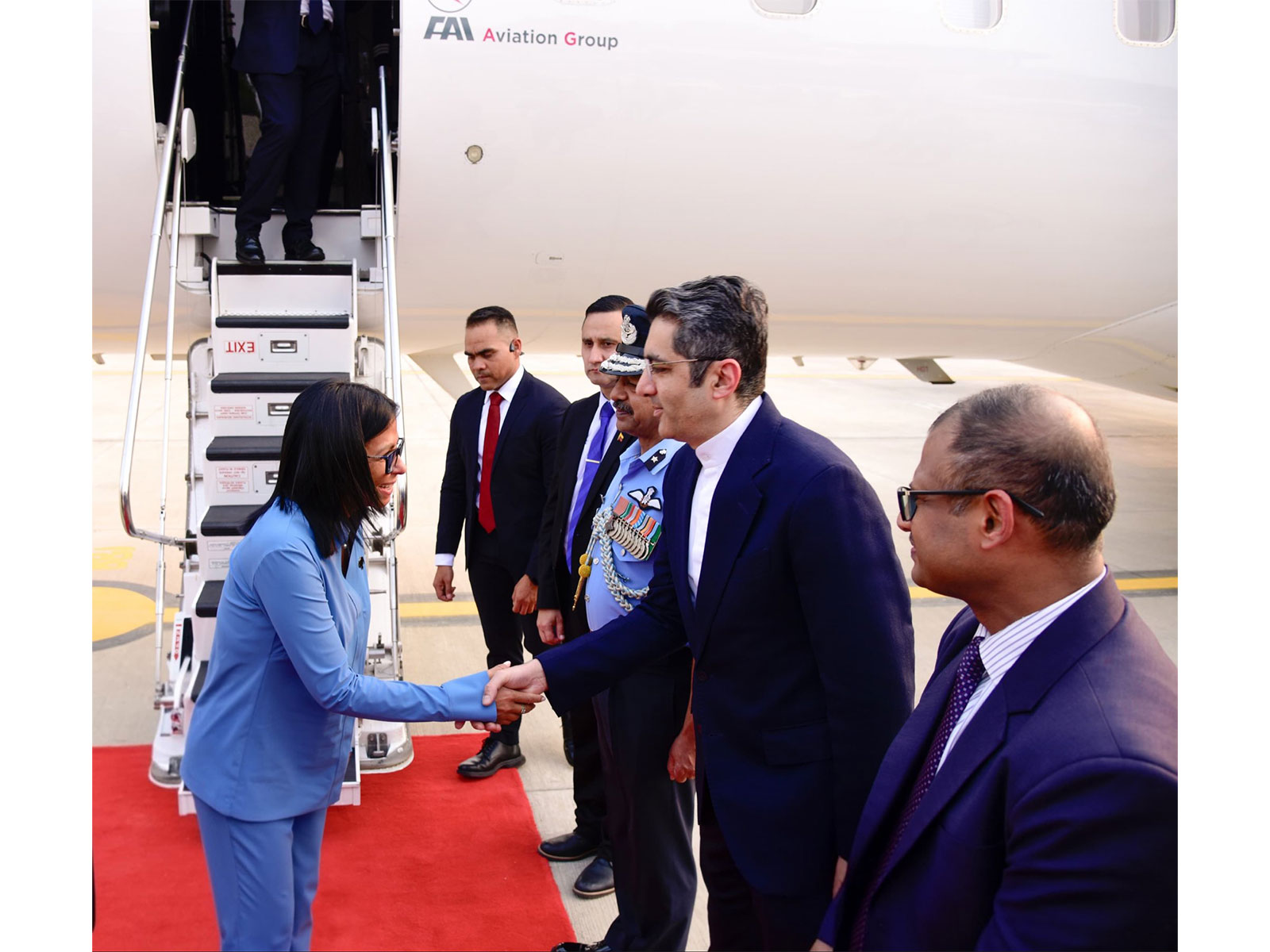 Venezuela's acting President Rodriguez arrives in India (Photo/X@MEAIndia)