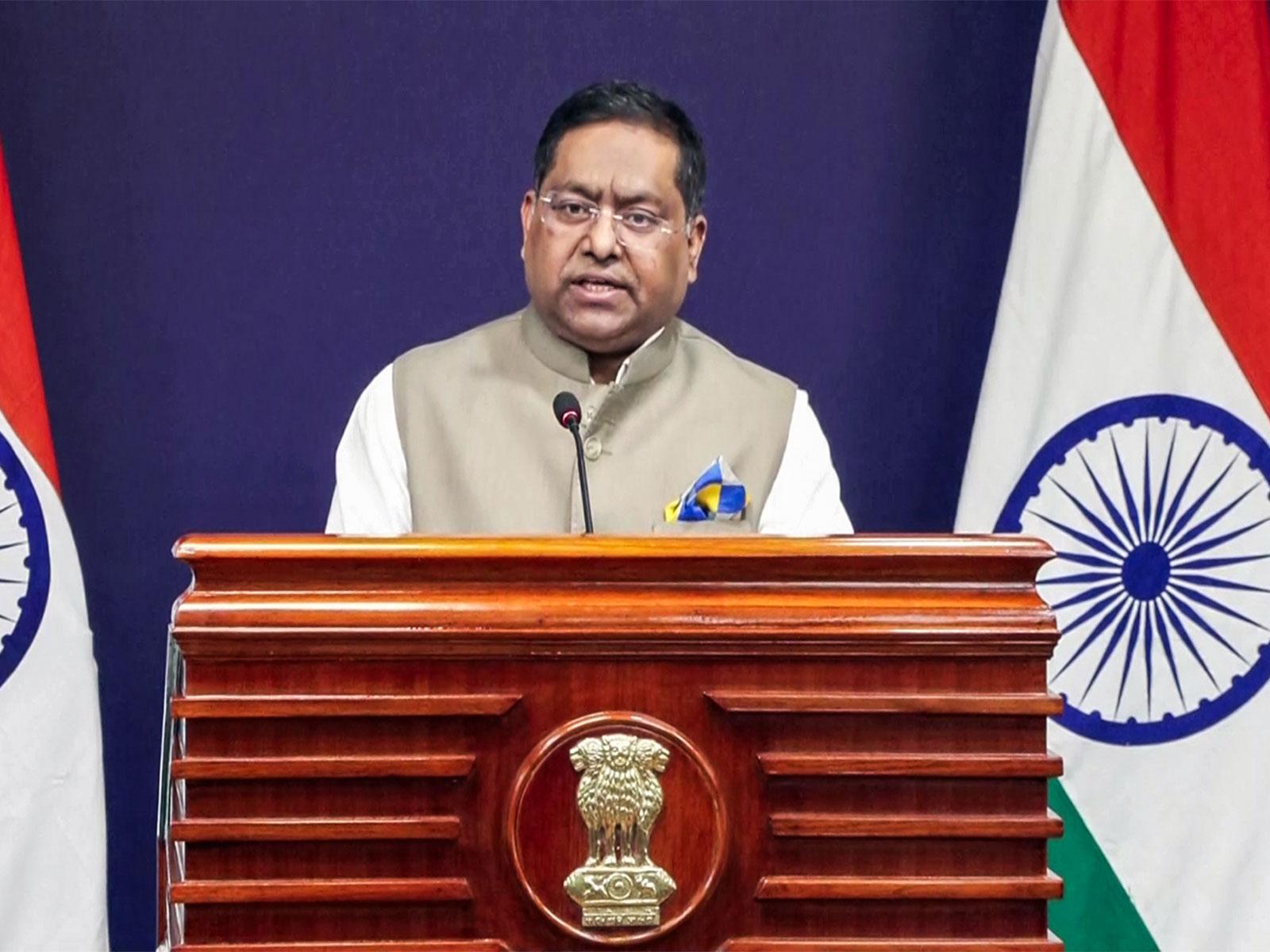 Official Spokesperson for the Ministry of External Affairs, Randhir Jaiswal (Photo/ANI)