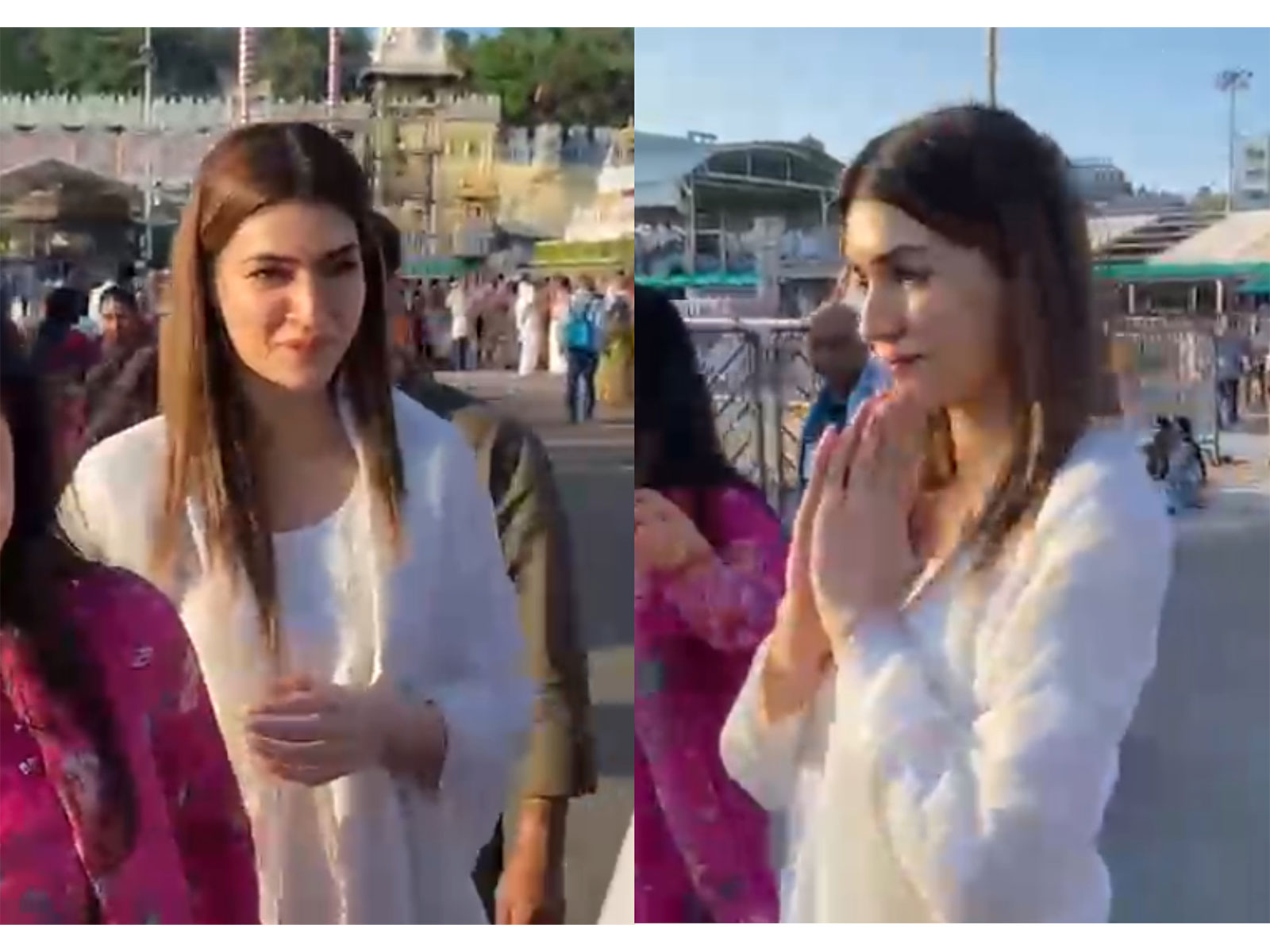 Kriti Sanon visited Sri Venkateswara Swamy Temple (Photo/ANI)