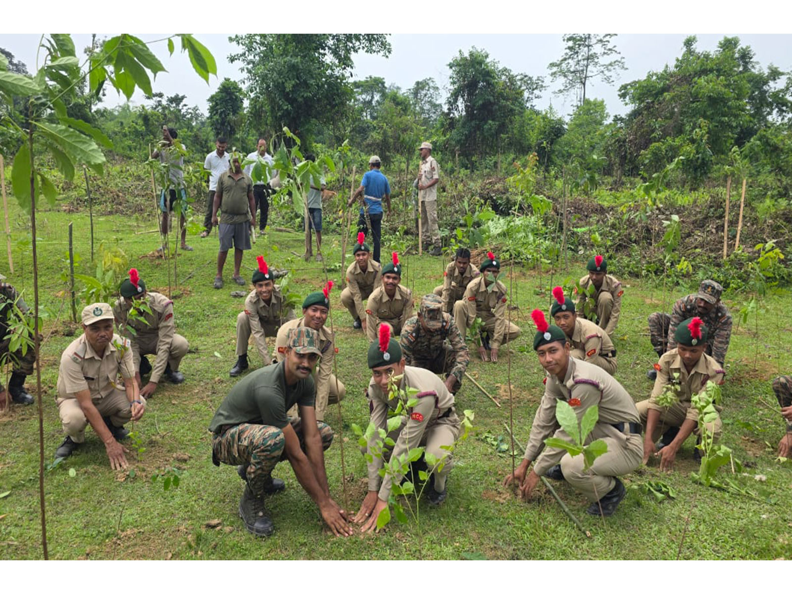 Visuals from tree plantation and cleanliness drive (Photo/ANI)