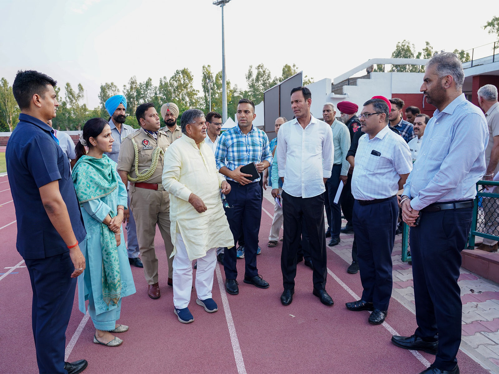 Administrator reviews preparation for Asian Relay Athletics event (Photo: DIPR UT Chandigarh)