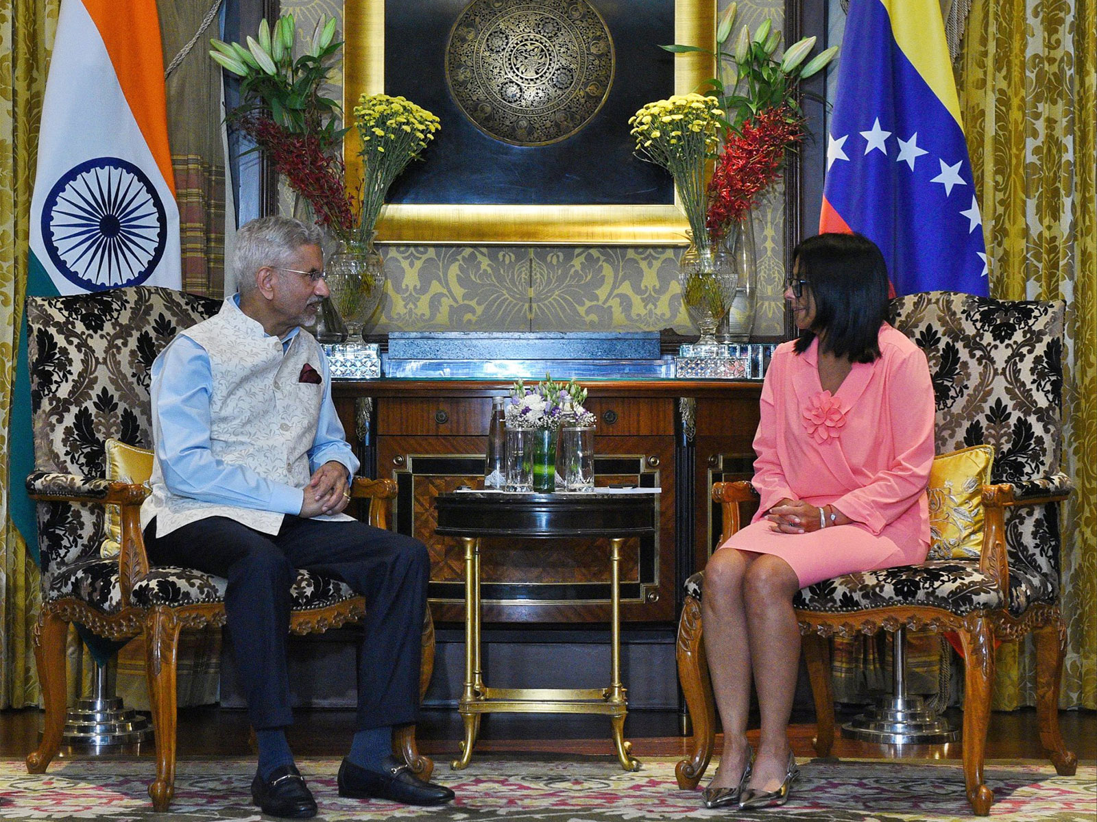 External Affairs Minister S. Jaishankar meets Venezuela's Acting President Delcy Rodriguez, New Delhi (Photo/X/@DrSJaishankar)