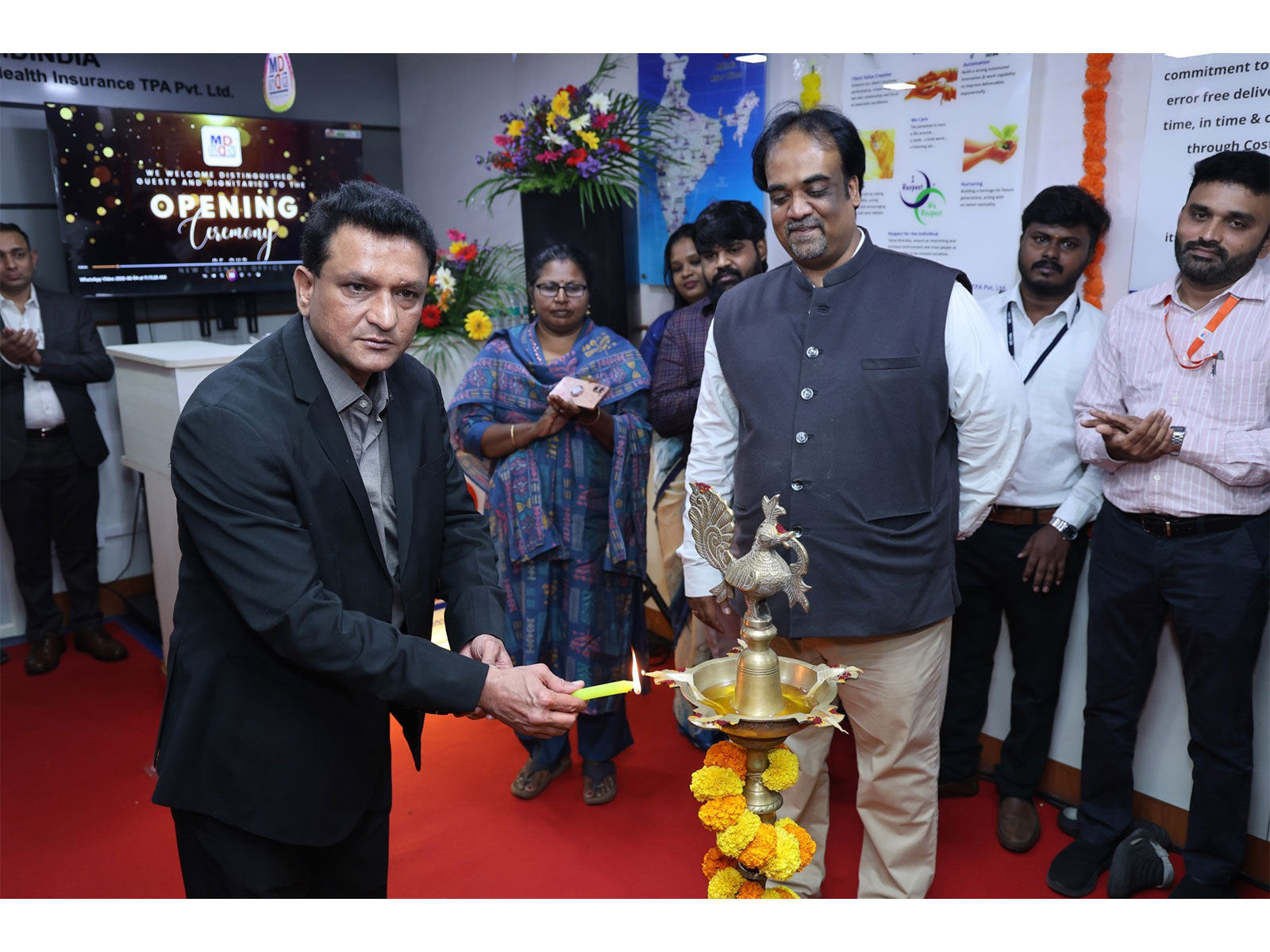 Mr. Sameer Bhonsale, Managing Director, MDIndia Health Insurance TPA Pvt. Ltd, inaugurating the  fifth Centre of Excellence at Chennai.