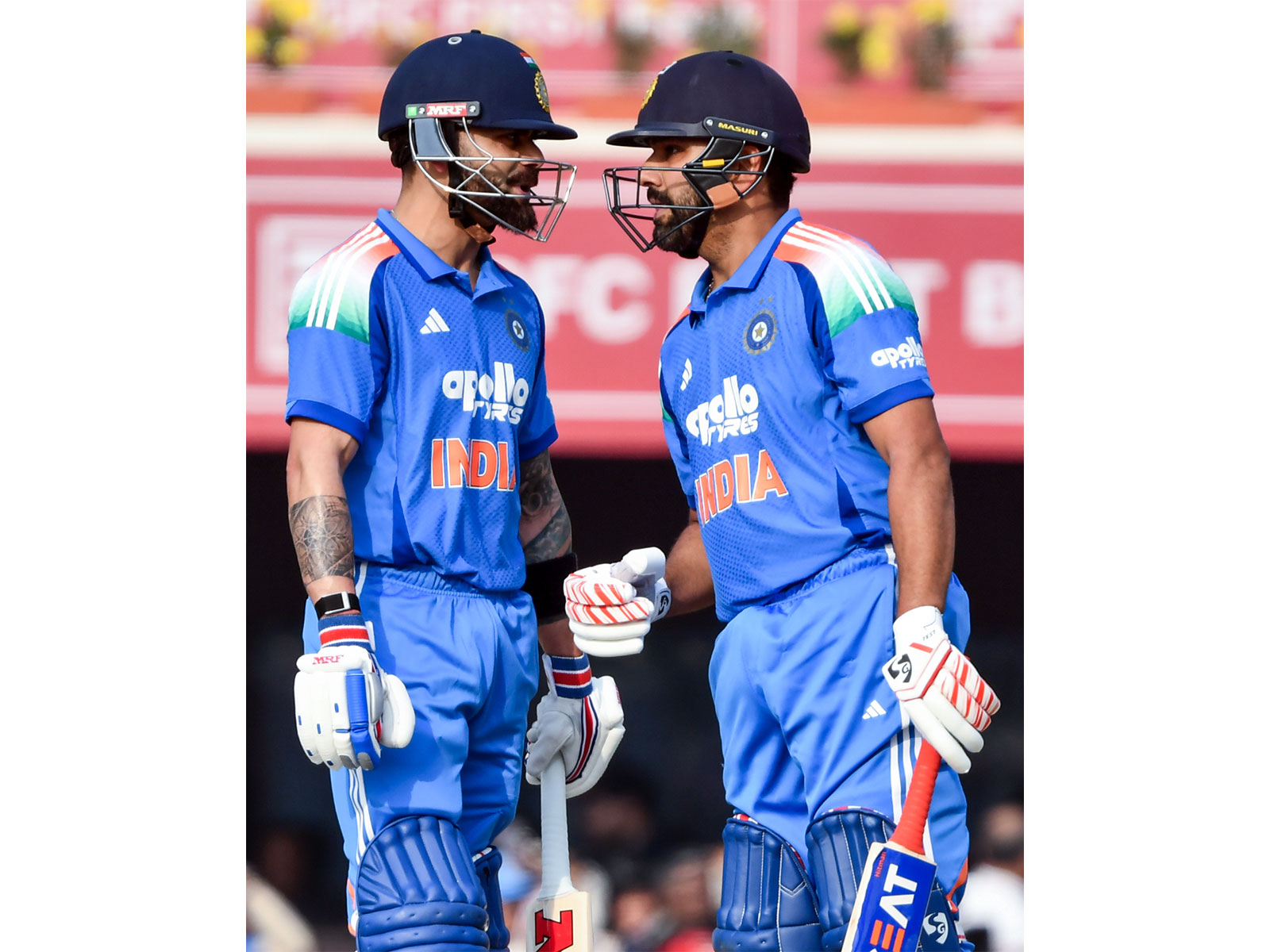 Virat Kohli (left) and Rohit Sharma (right) (Photo: ANI)
