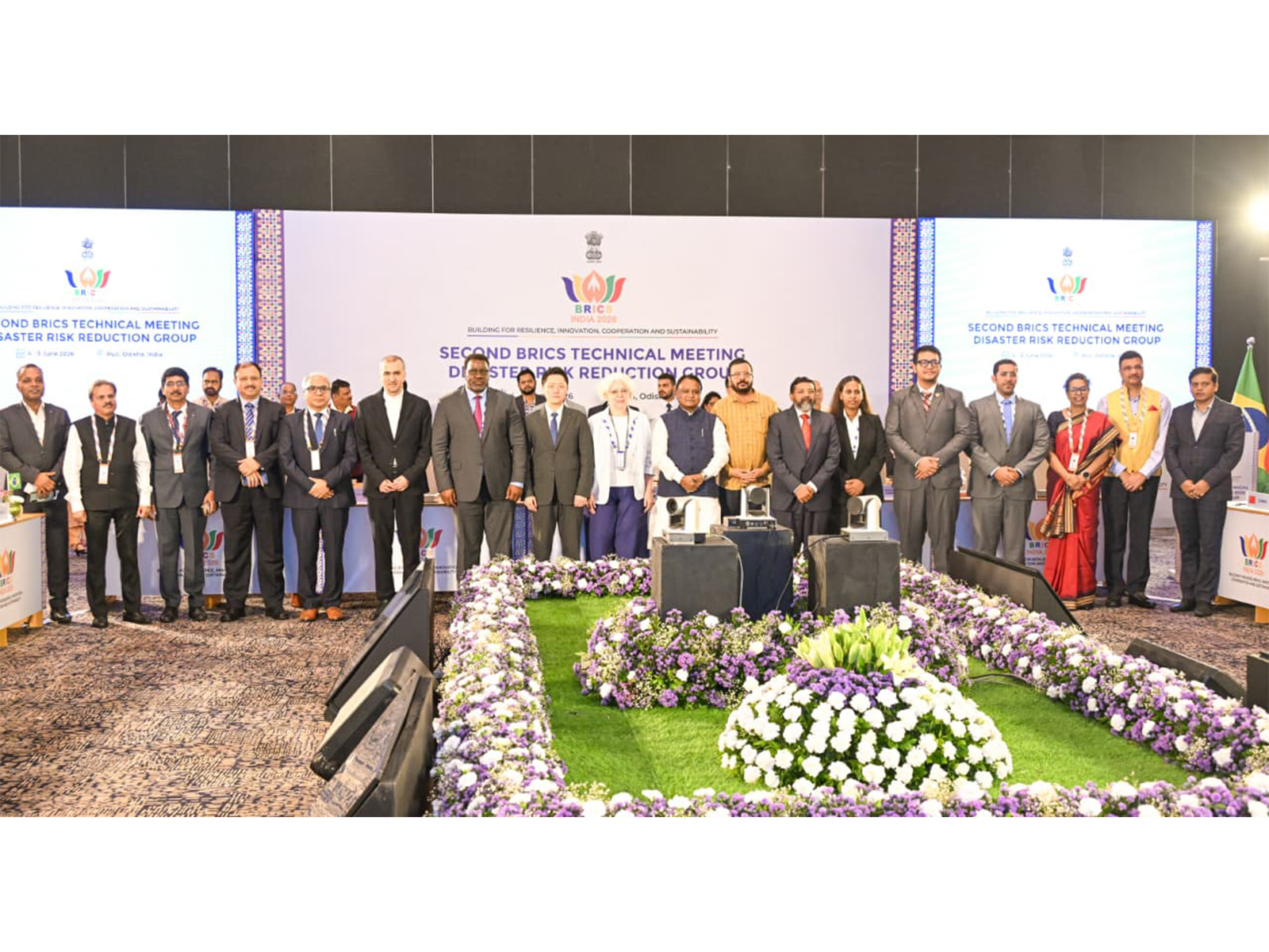 Odisha CM Majhi during inauguration of BRICS Disaster Risk Reduction meeting in Puri (Photo/@MohanMOdisha/X)