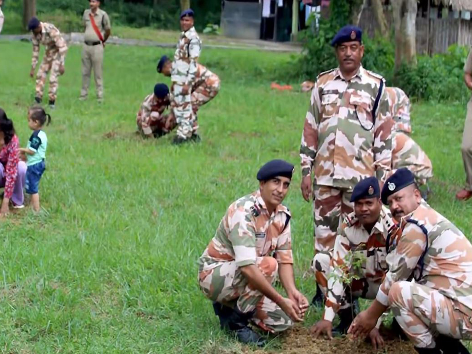 Officials planting trees on the occasion of World Environment Day (Photo/X/@AmitShah)