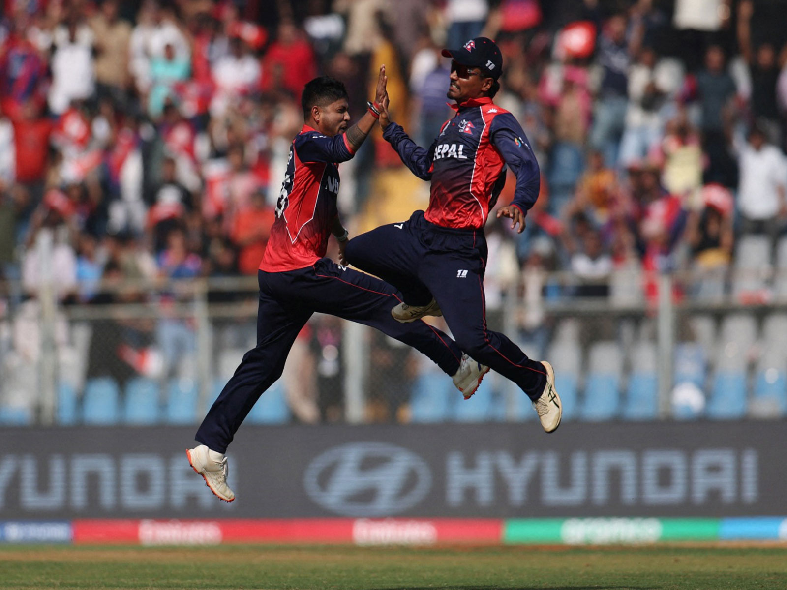 Nepal players celebrating (Photo/Reuters)