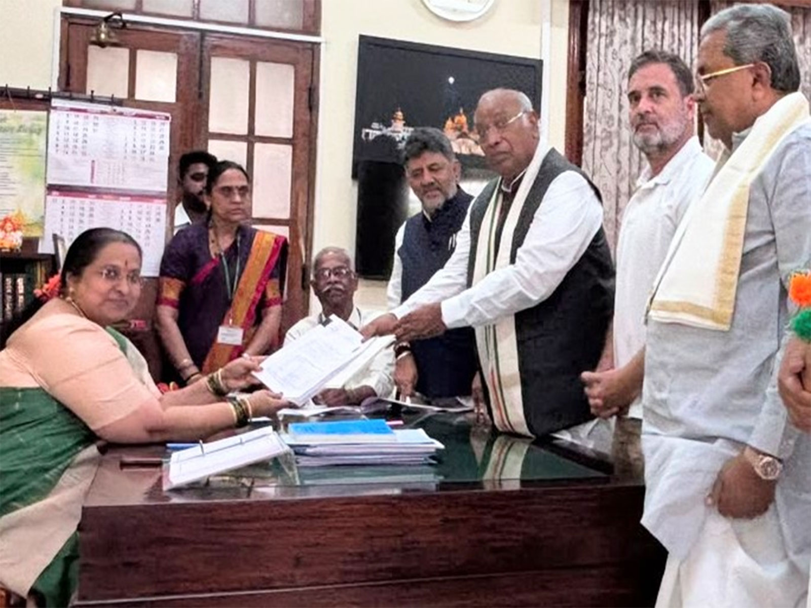 AICC President Mallikarjun Kharge filed his nomination papers for Rajya Sabha elections (Photo/ CMO)