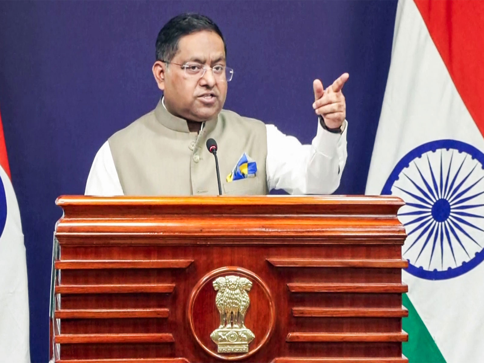 Official Spokesperson for the Ministry of External Affairs, Randhir Jaiswal (Photo/ANI)