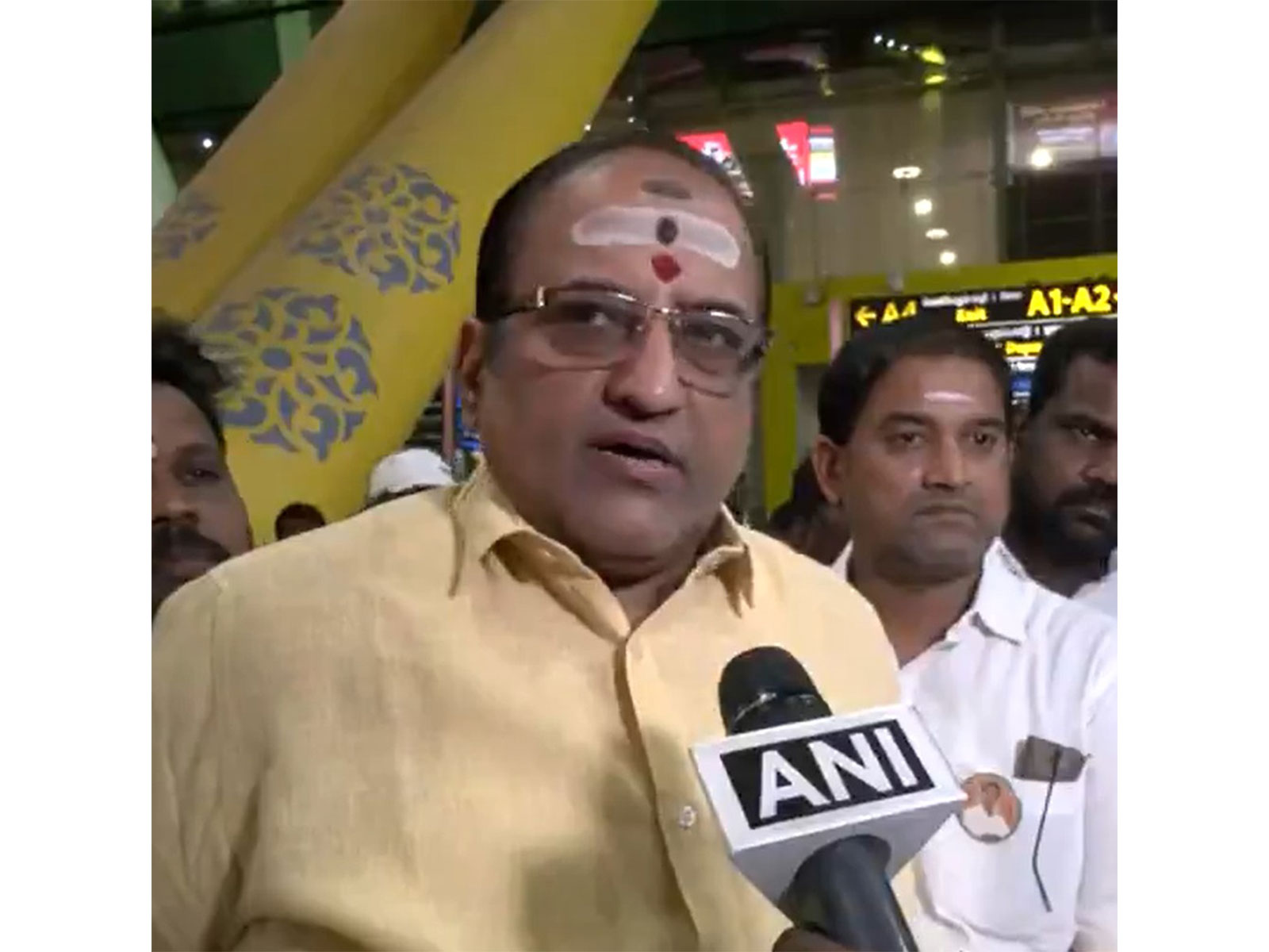 Veda Subramaniam, a supporter of Annamalai (Photo/ANI)