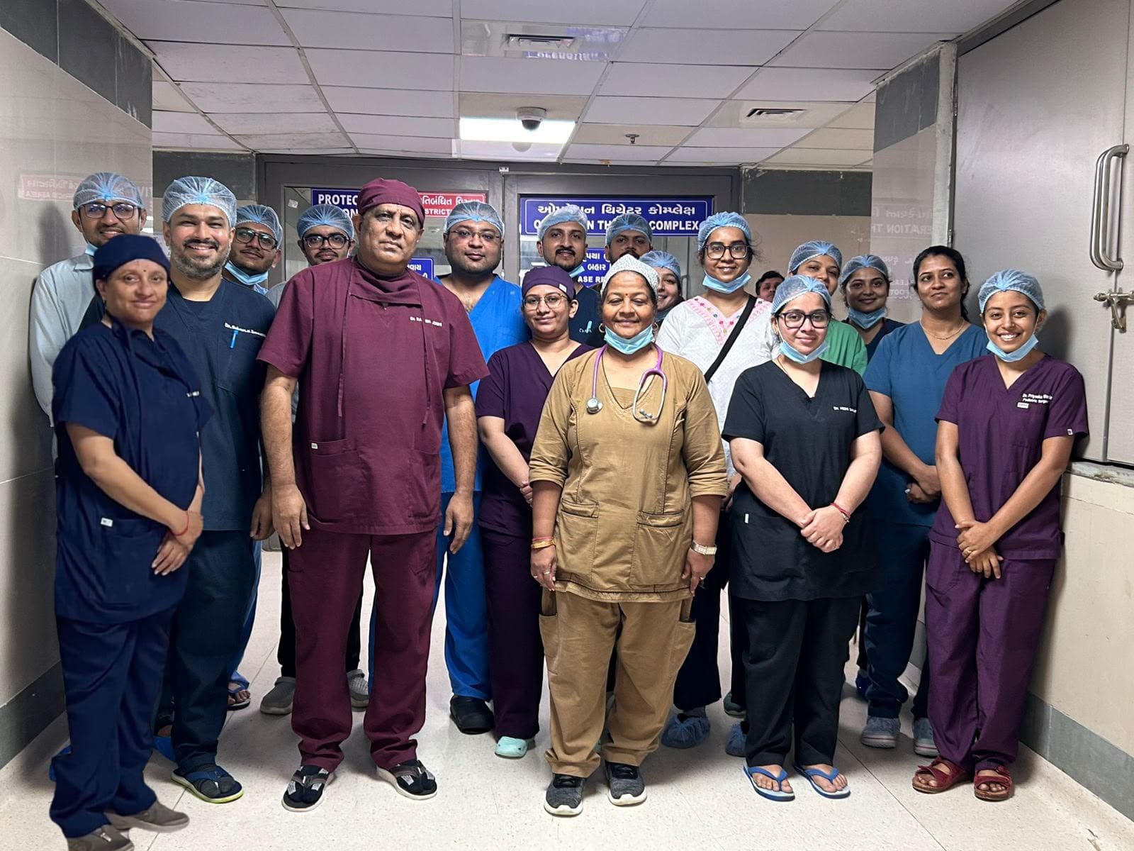 Doctors from the Paediatric Surgery Department at  Ahmedabad Civil Hospital (Photo/Gujarat CMO)