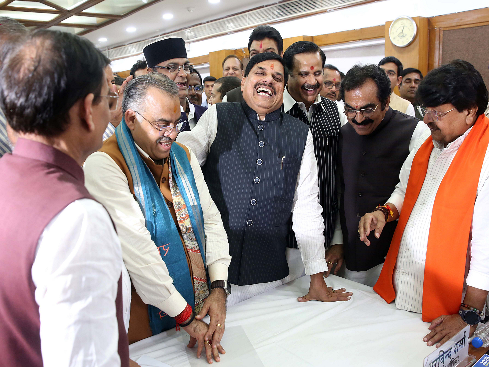 BJP candidate Tarun Chugh files his nomination papers for the Rajya Sabha elections from Madhya Pradesh (Photo/ANI)