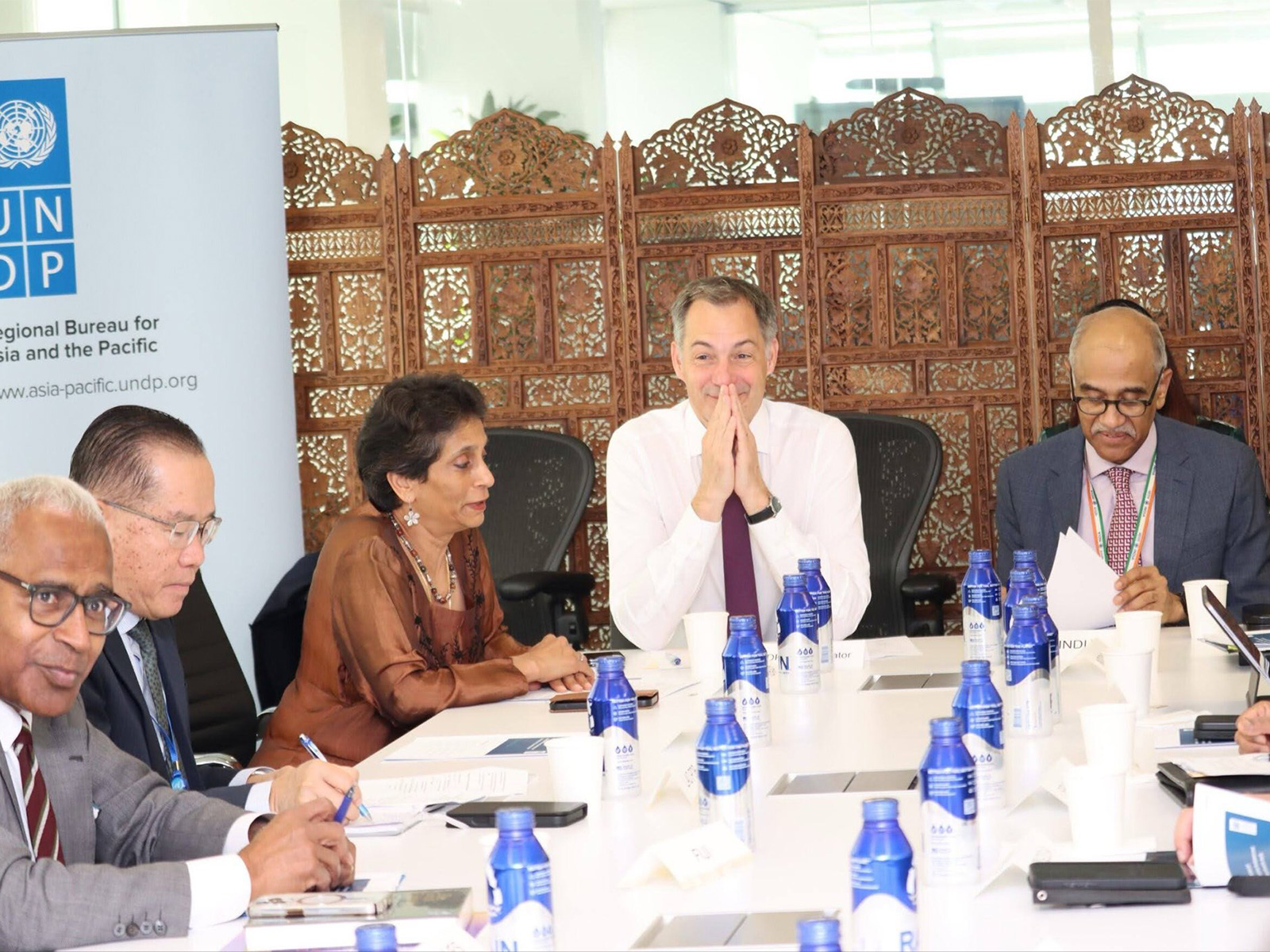 Ambassador Harish P and UNDP Administrator Alexander De Croo (Photo/@AmbHarishP)