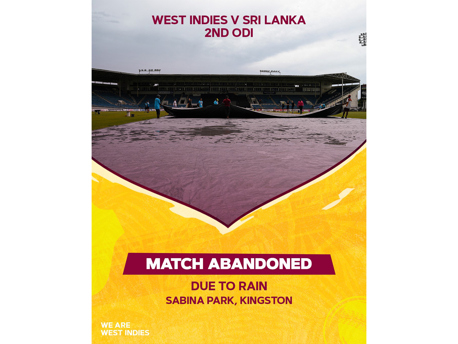 The second ODI match between West Indies and Sri Lanka ended in a draw. (Photo: X/@windiescricket)