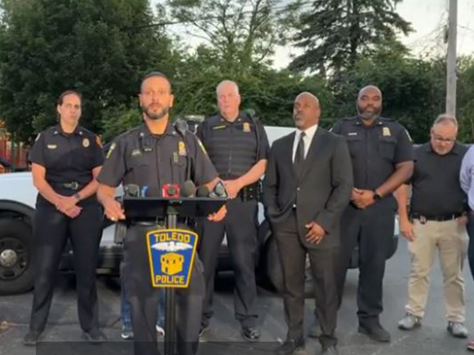  Toledo Police press briefing on the shooting at the Ohio festival (Photo credit/ Toledo Police Department)
