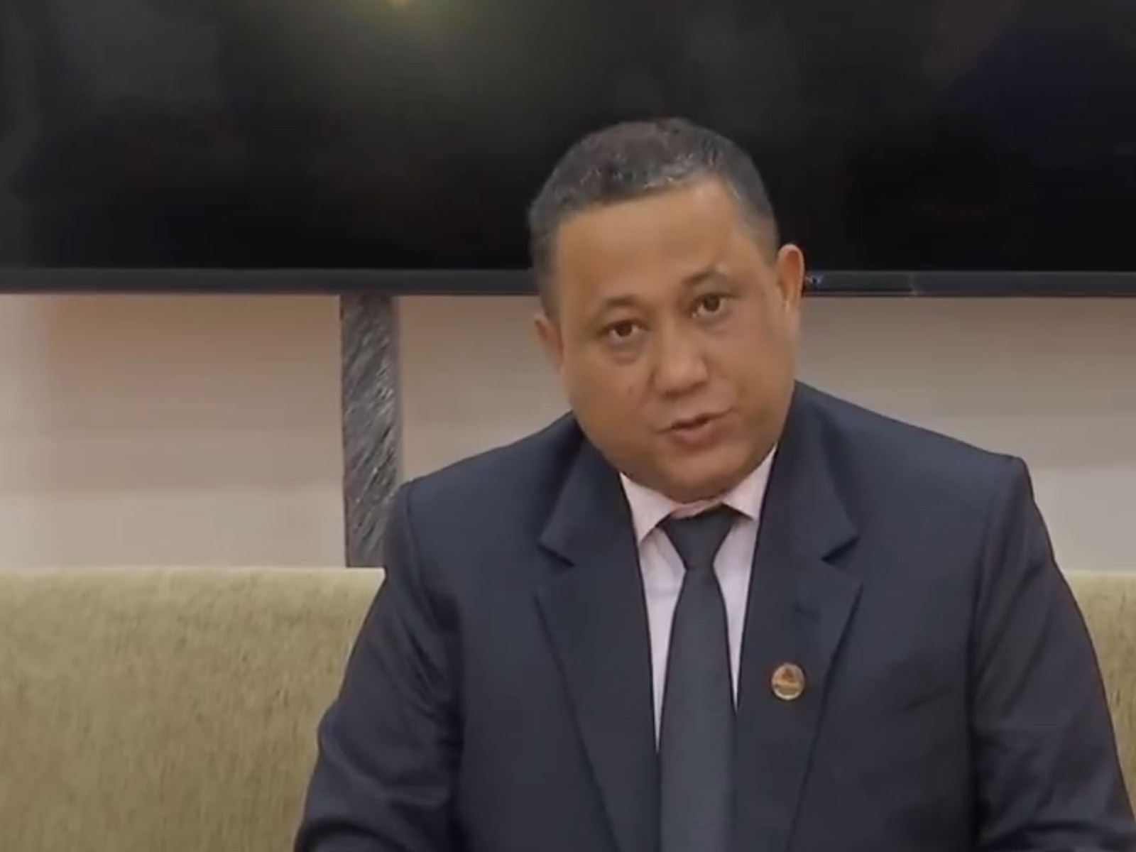 Nepal Foreign Minister Shishir Khanal addresses the media during his official visit to New Delhi. (Photo/ANI)