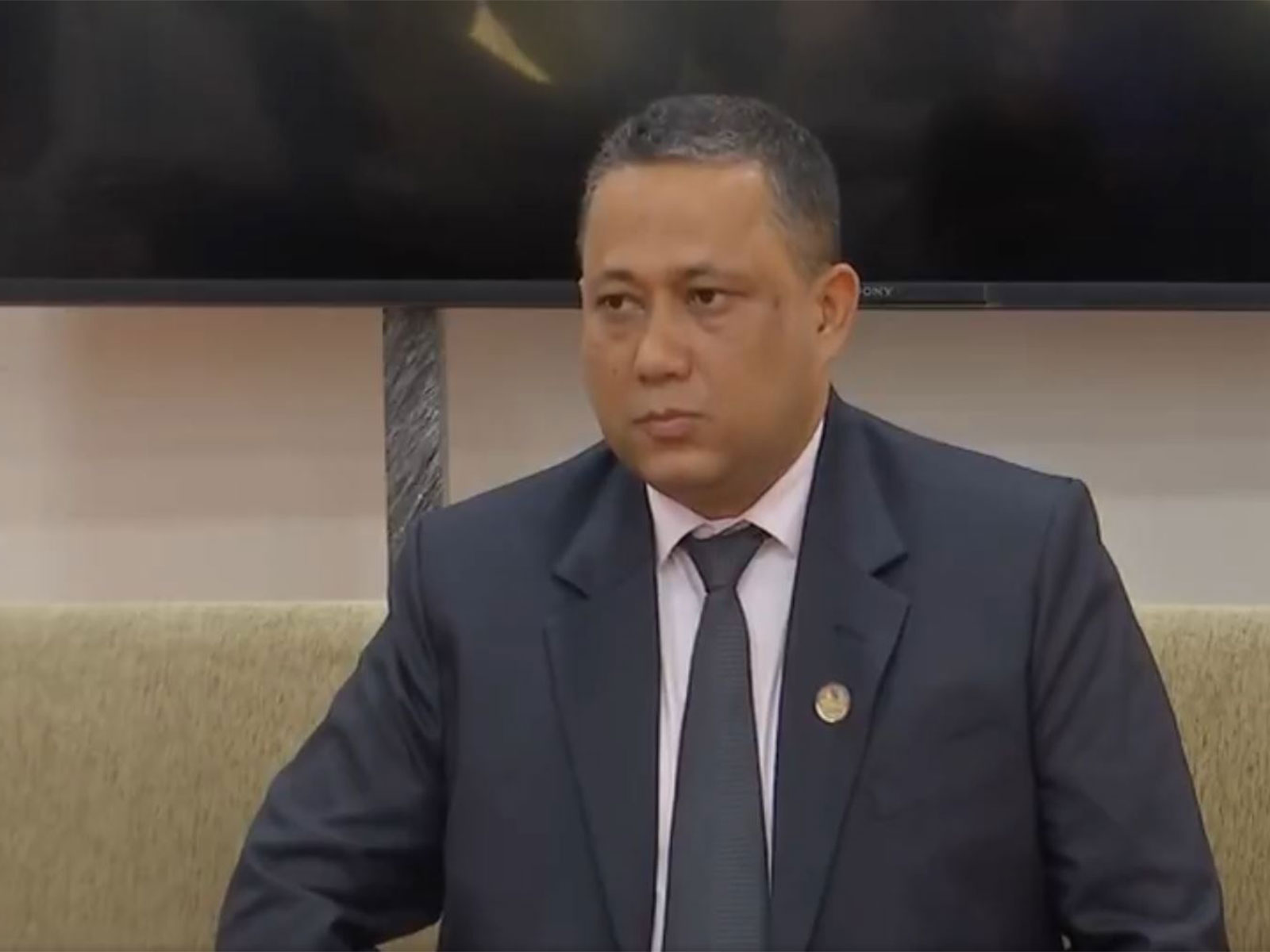 Nepal Foreign Minister Shisir Khanal addresses the media during his official visit to New Delhi. (Photo/ANI)