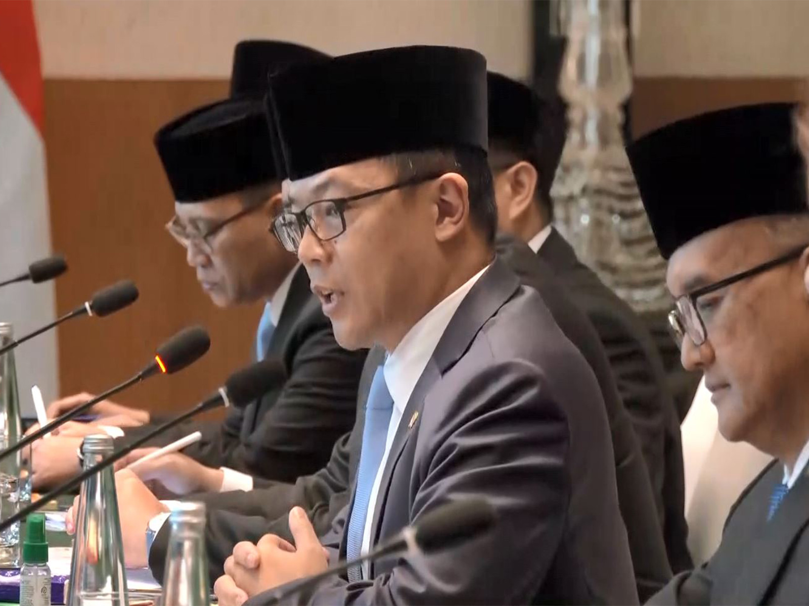 Indonesian Foreign Minister Sugiono speaks during the 8th India-Indonesia Joint Commission Meeting in New Delhi. (Photo/ANI)