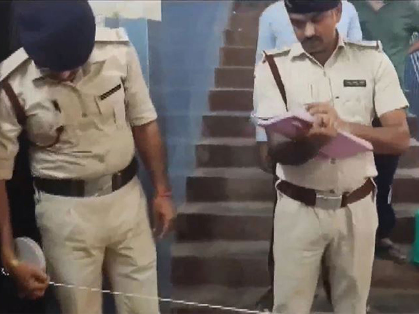 Fire Department team arrives at Khan Global Coaching Centre for fire safety audit (Photo/ANI)