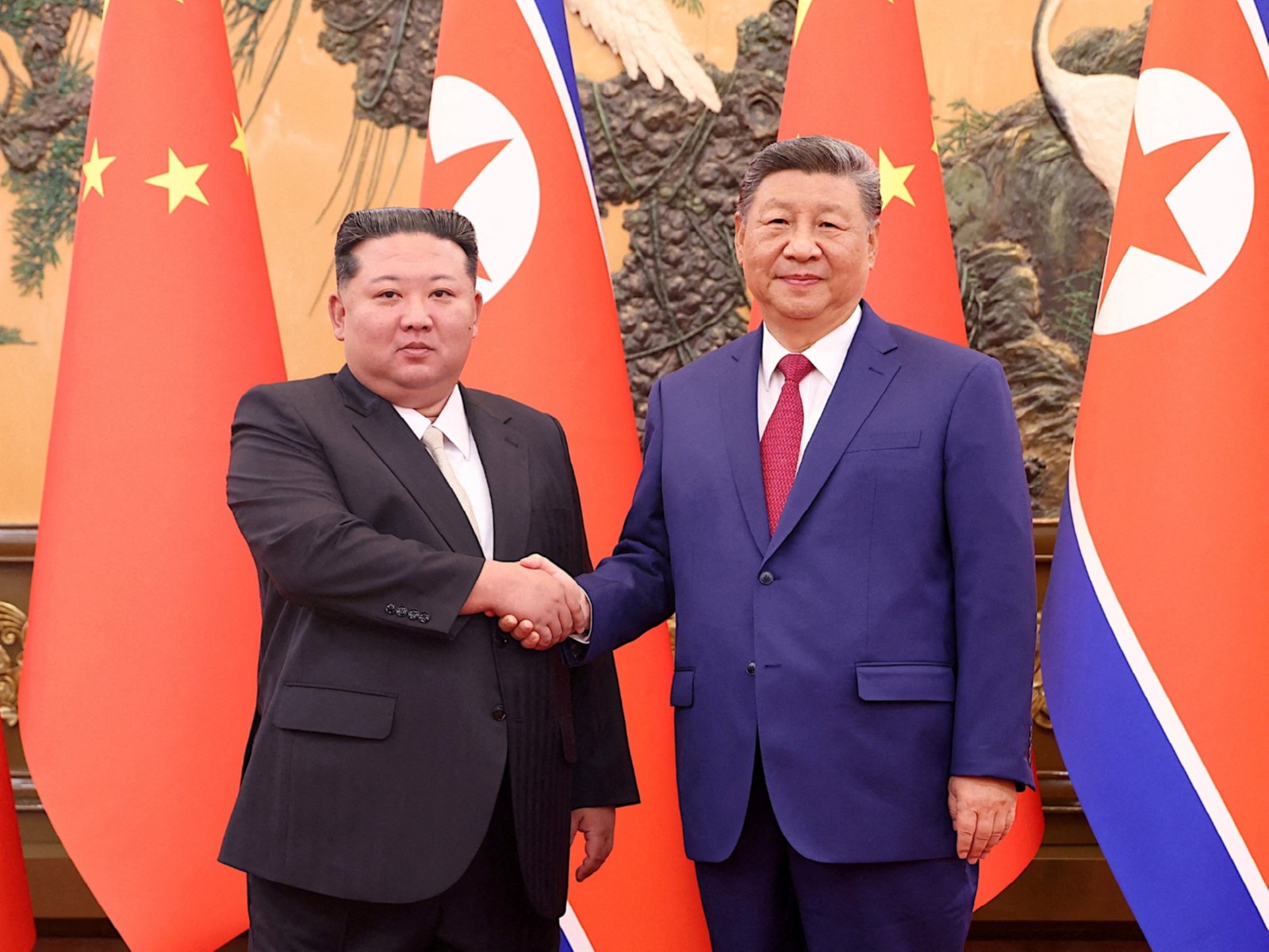 Chinese President Xi Jinping and North Korea leader Kim Jong Un at the Great Hall of the People in Beijing, China September 4, 2025. (Photo/Reuters)