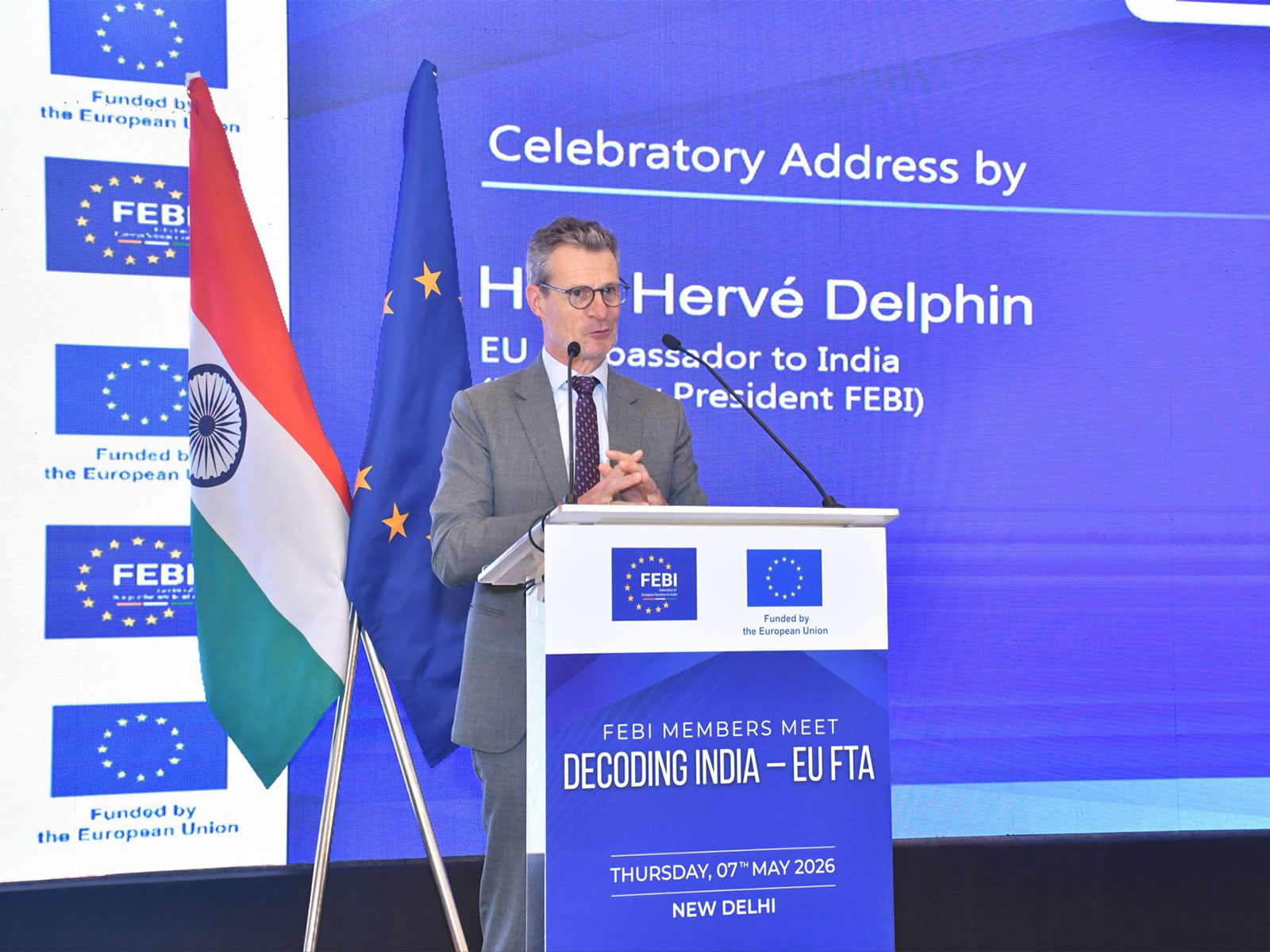EU Ambassador to India Herve Delphin (Photo: X/@EUAmbIndia)