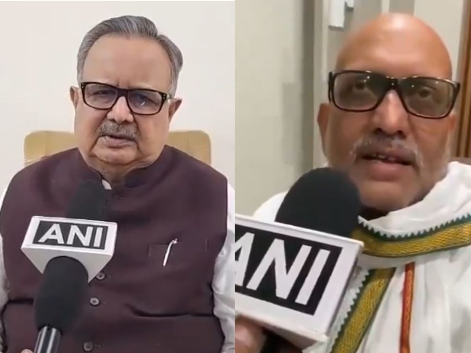 Chhattisgarh Assembly Speaker Raman Singh (L) and UP Congress state president Ajay Rai (R) (Photo: ANI)