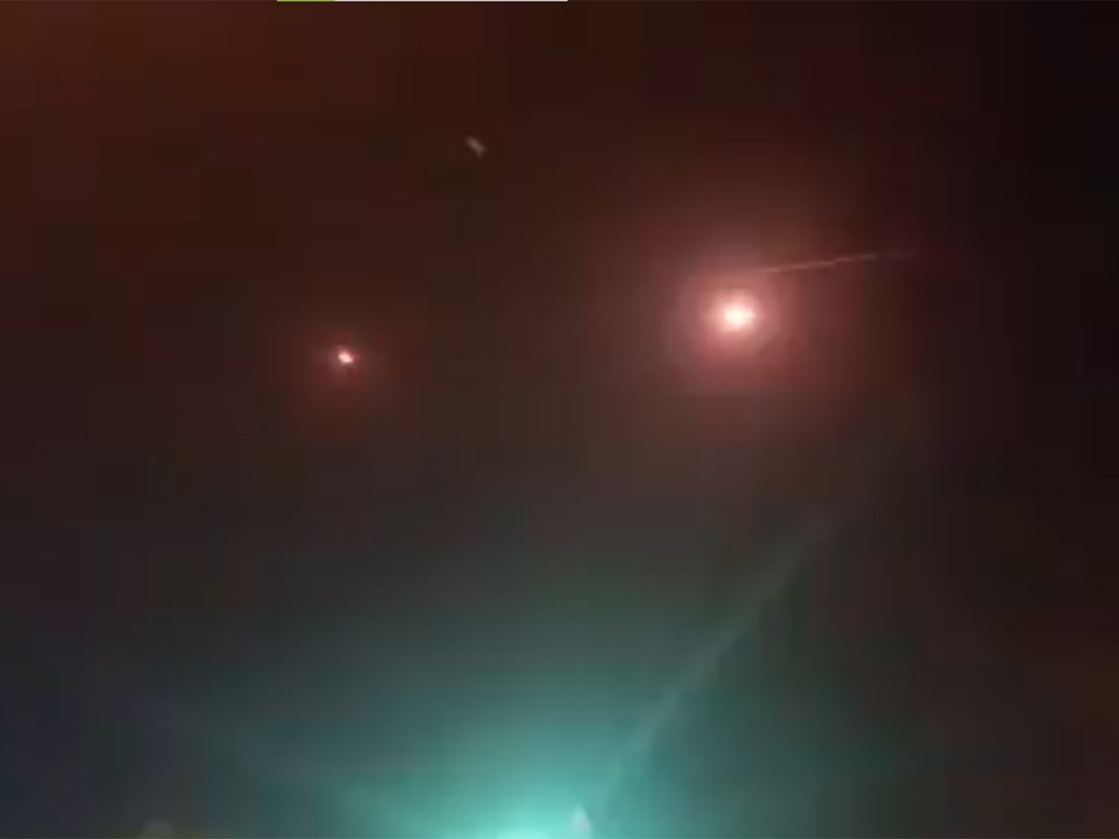 Inian missiles detected flying towards northern occupied Palestinian territories (Photo/Press TV) 