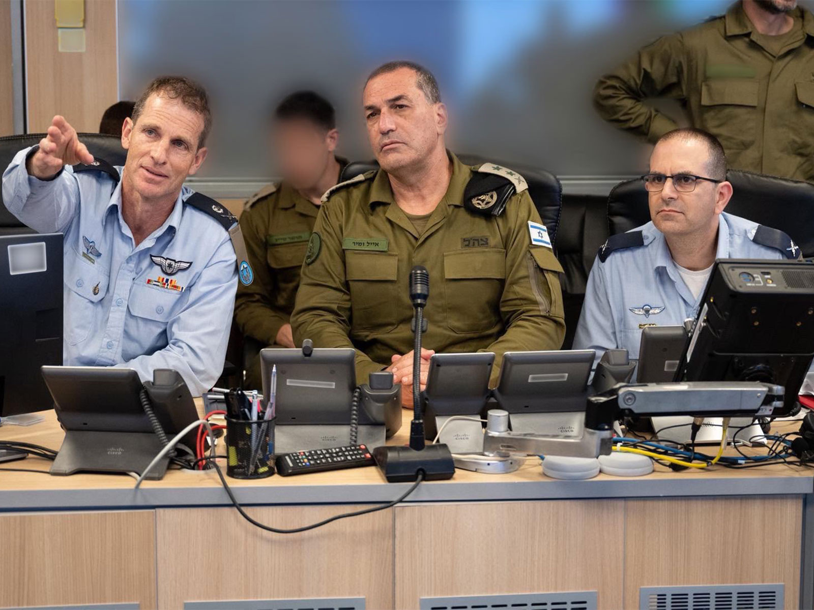 IDF Chief of Staff Lt. Gen. Eyal Zamir (centre) and senior commanders oversee military operations during Israeli strikes on Iran. (Photo: X/@IAFsite)