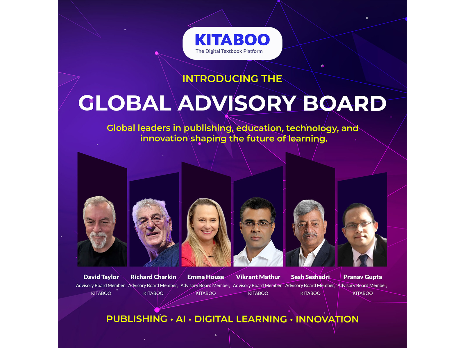 KITABOO Unveils Global Advisory Board Bringing Together Leaders from International Publishing, Education, and Technology