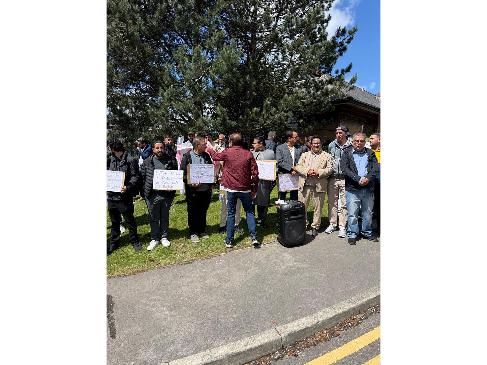 Bradford protest highlights Pakistan's alleged rights abuses in PoJK (Photo/ANI)
