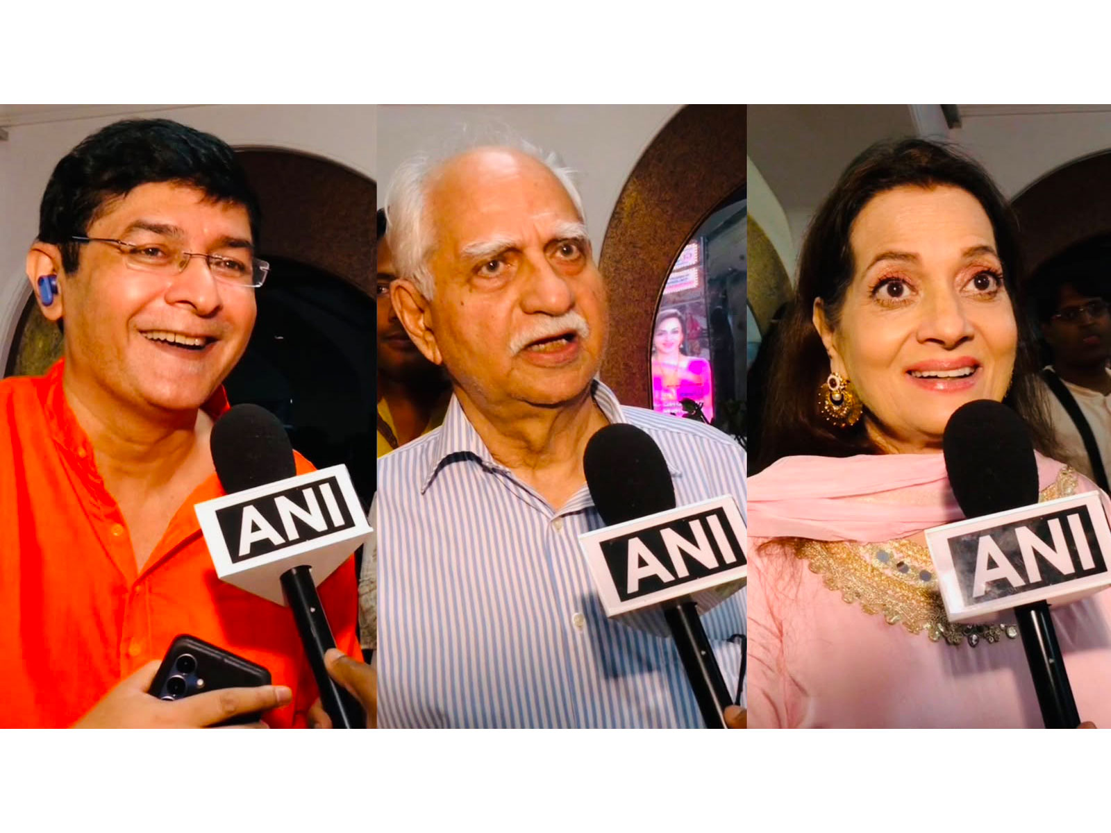  RJ Anirudh Chawla, Ramesh Sippy, Vijayta Pandit (photo / ANI)