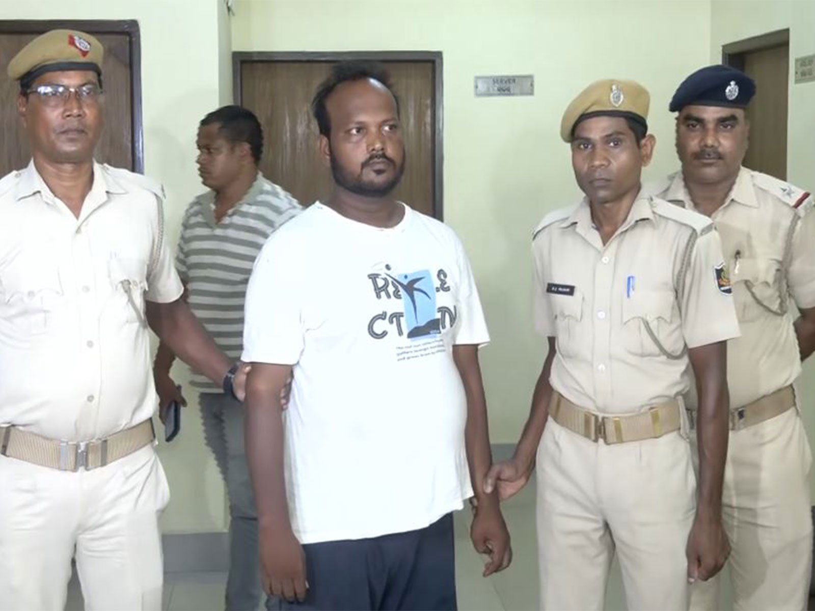 Visual of the accused after arrest in Bhubaneswar sexual assault case (Photo/ANI)