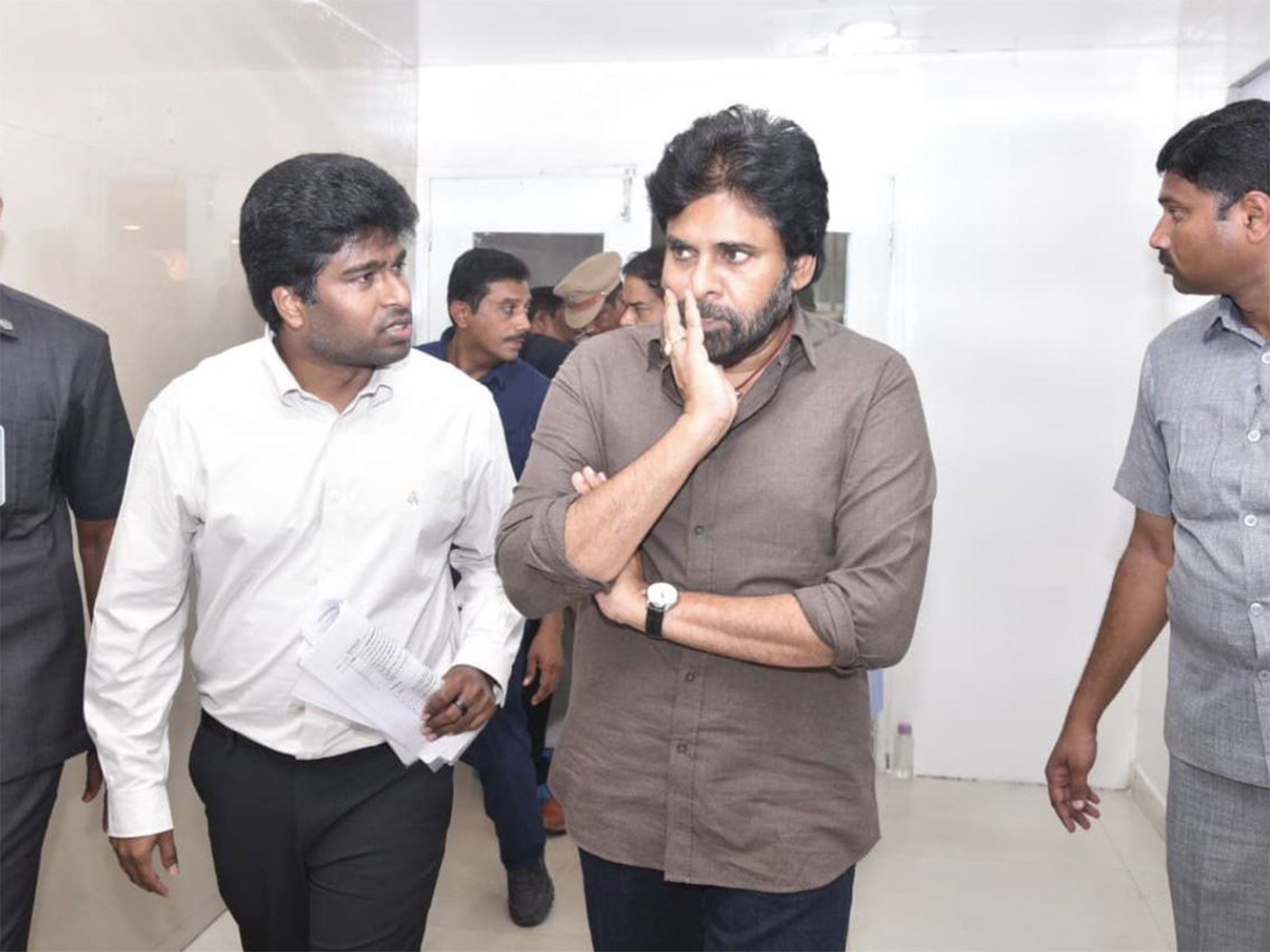 Andhra Pradesh Deputy CM Pawan Kalyan at the KIMS hospital (Photo/@APDeputyCMO)
