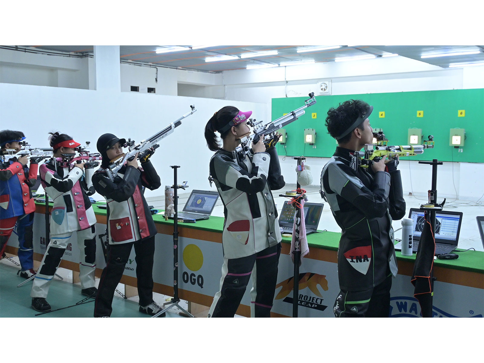 Indonesian shooters training at Gagan Narang Sports Promotion Foundation centre in Hyderabad (Image: NRAI media)