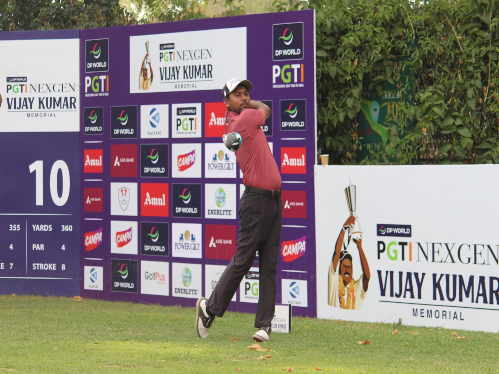 Abhishek Kumar in action during opening round of PGTI NexGen Vijay Kumar Memorial (Image: PGTI)