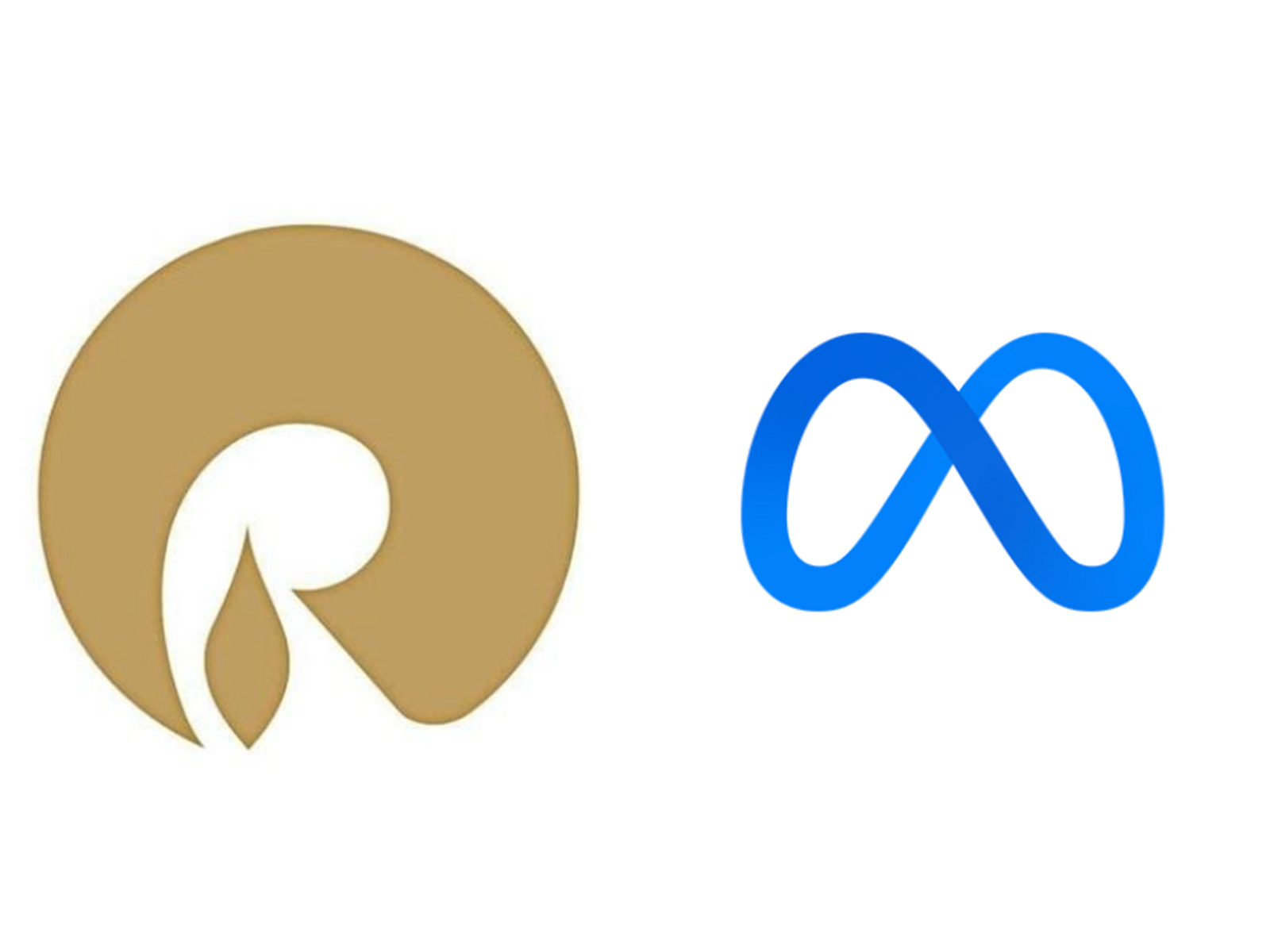 Reliance Industries logo; Meta logo (Photo/@RIL_Updates/@Meta)