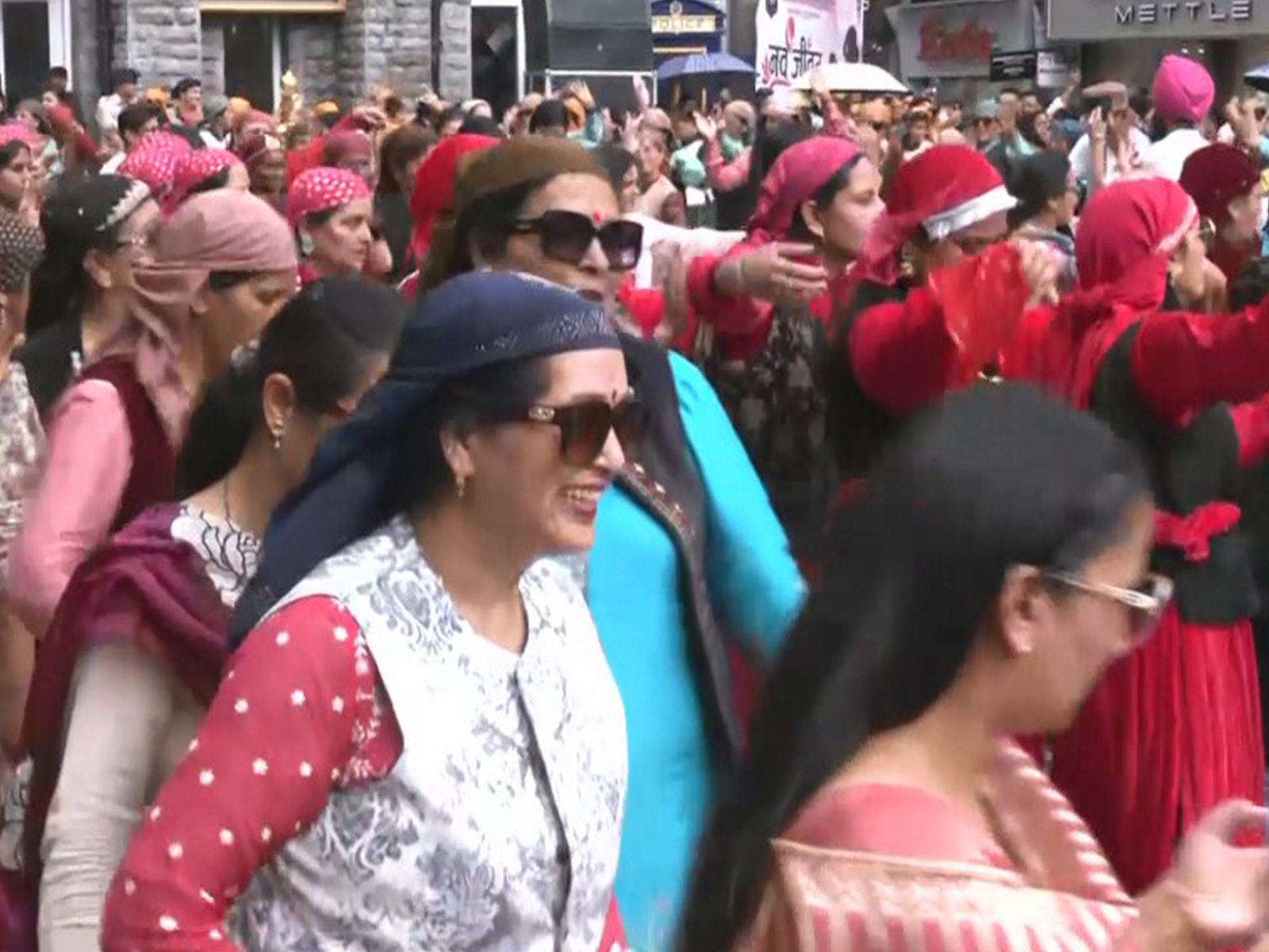 Women perform Maha Nati in Shimla (Picture/ANI)
