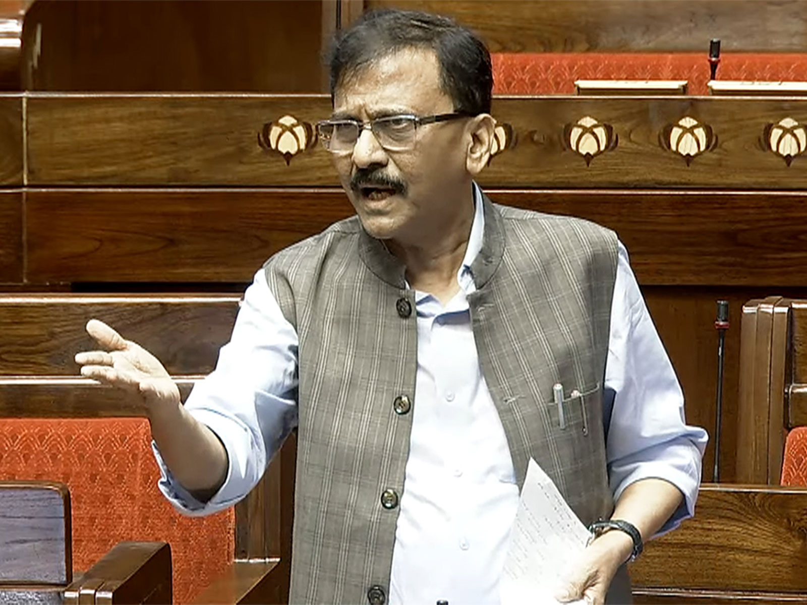 Sanjay Raut, Shiv Sena (UBT) Rajya Sabha MP, (Photo/ANI)