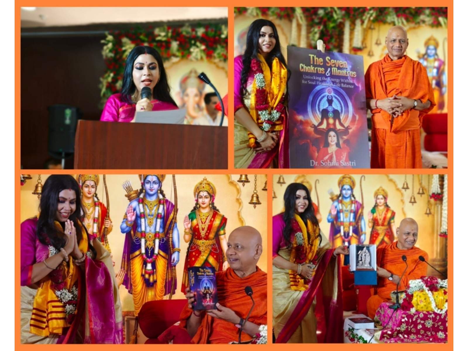 Swami Govind Dev Giri Maharaj launches Dr. Sohini Sastri's fifth book