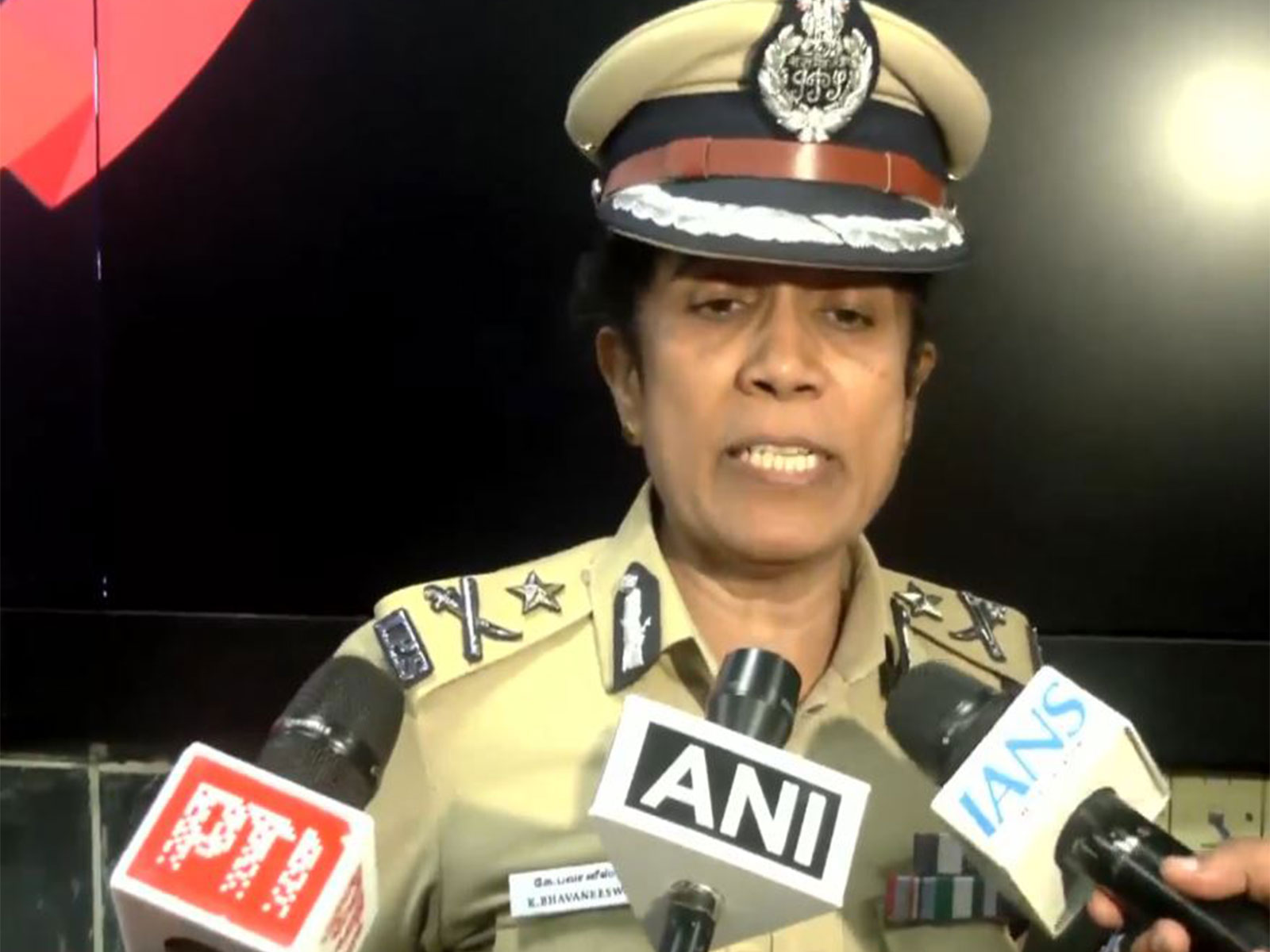 Inspector General of Police (IGP) K. Bhavaneeswari (Photo/ANI)