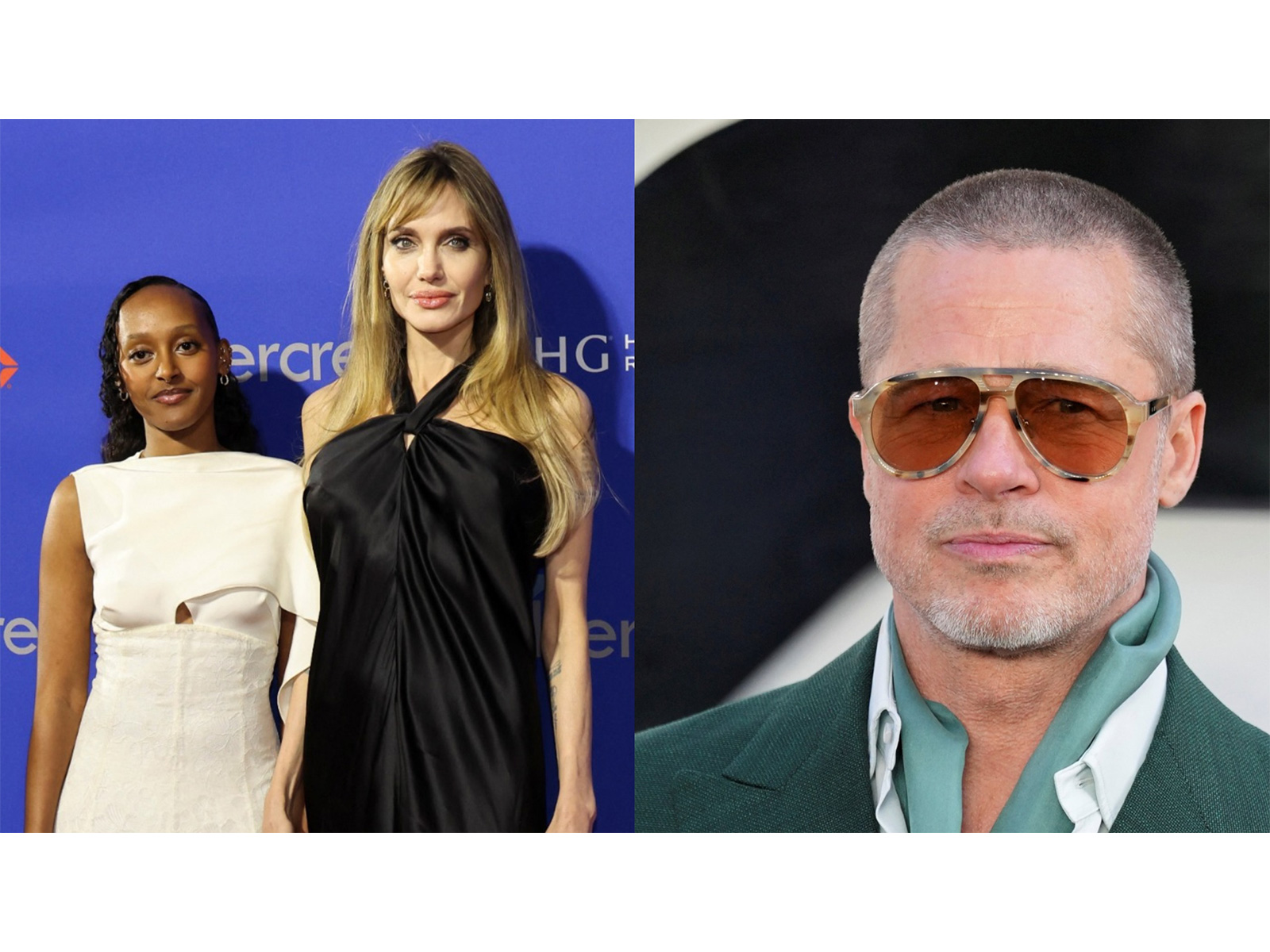 Zahara, with her mother Angelina Jolie, and Brad Pitt (File photo/Reuters)