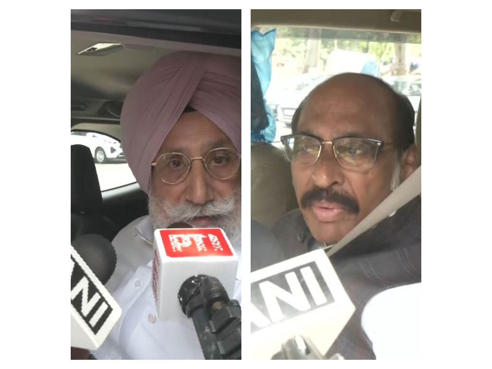 Senior Congress leaders Sukhjinder Singh Randhawa and Manik Rao Thakre (Photo/ANI)