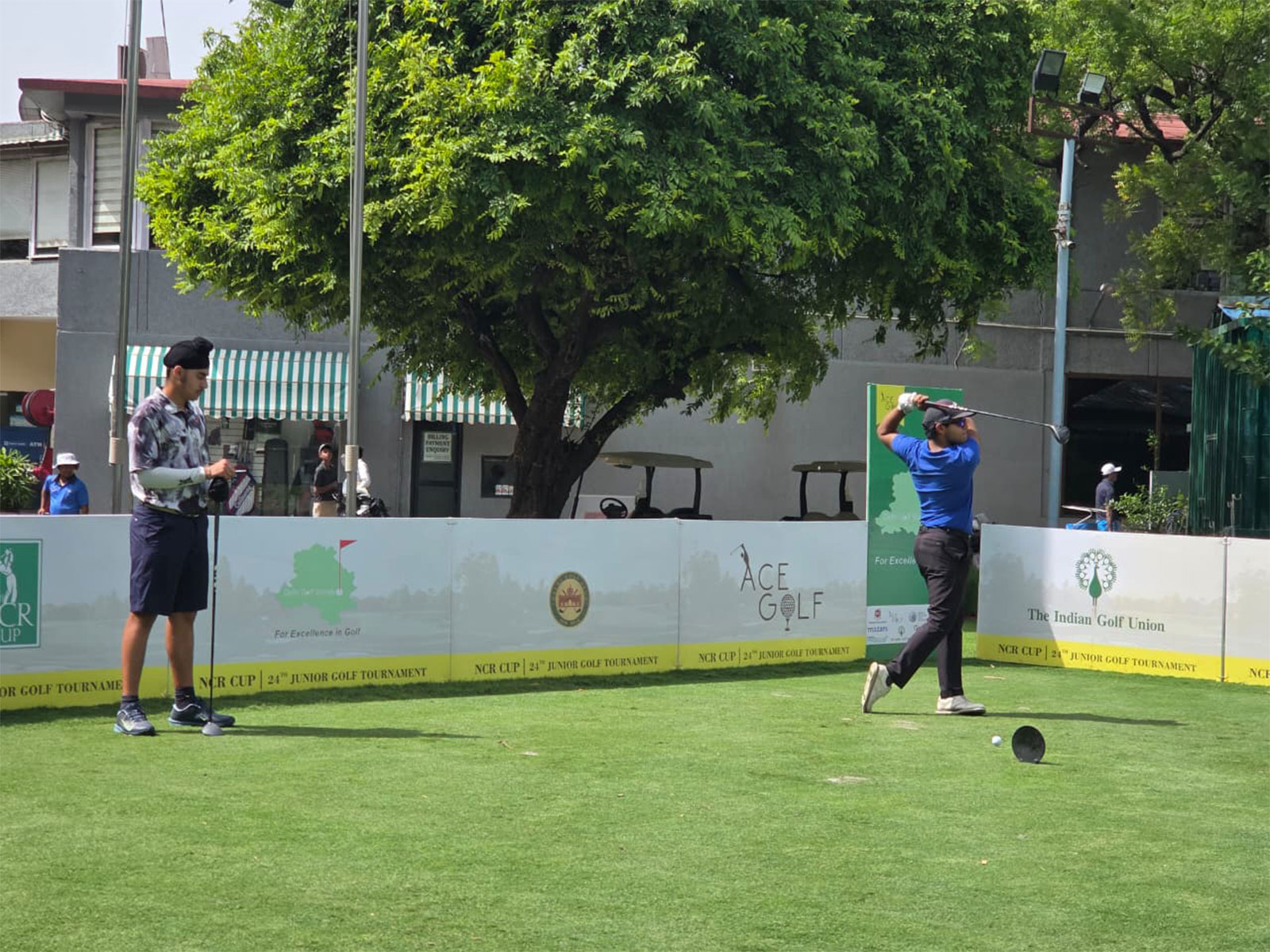 A golfer playing a shot during the NCR Cup Junior Golf Tournament 2026. (Photo: Delhi Golf Society)