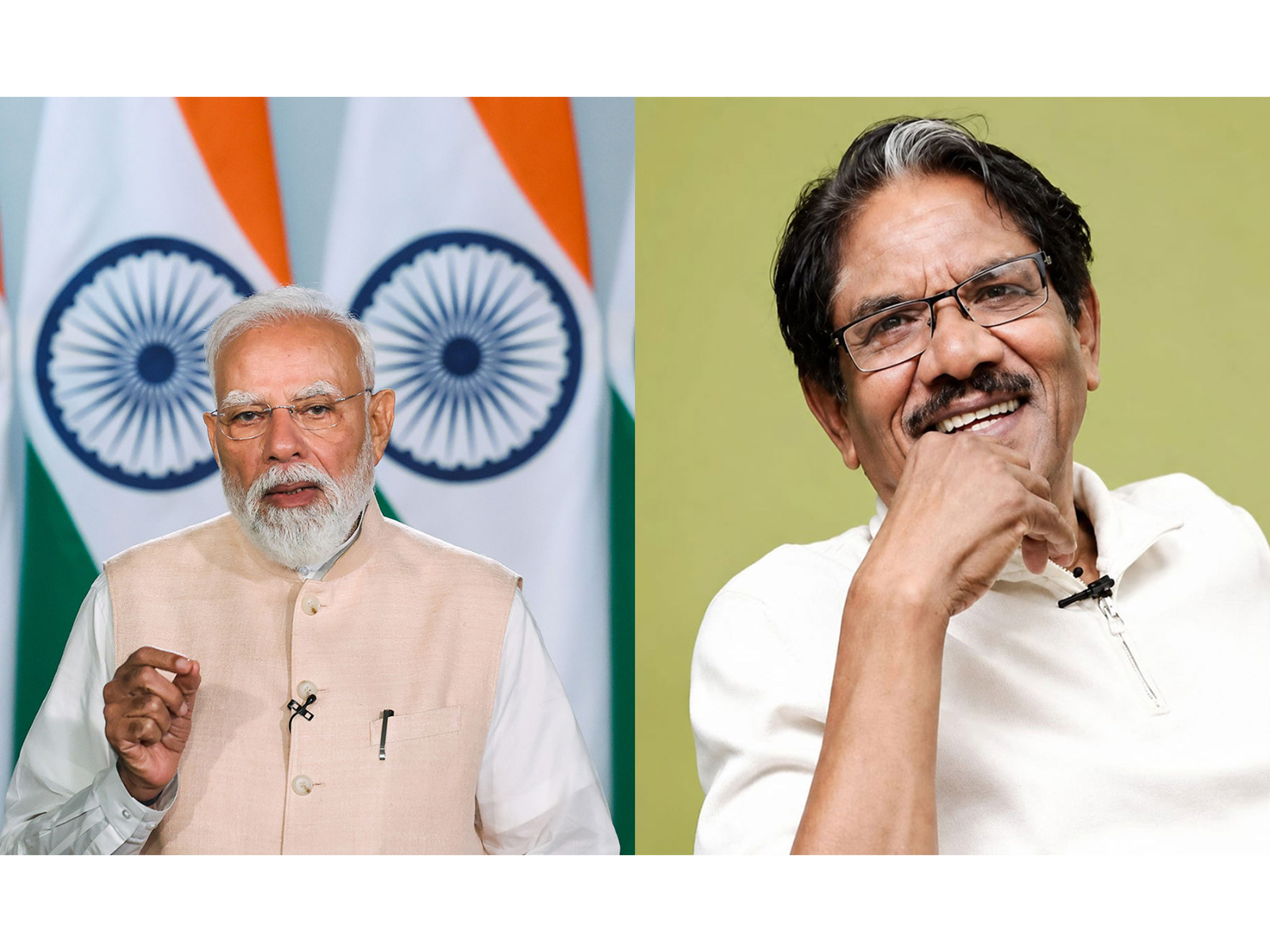 Prime Minister Narendra Modi, Veteran Tamil director Bharathiraja (Photos: X@WilliamsRuto,@khushsundar)