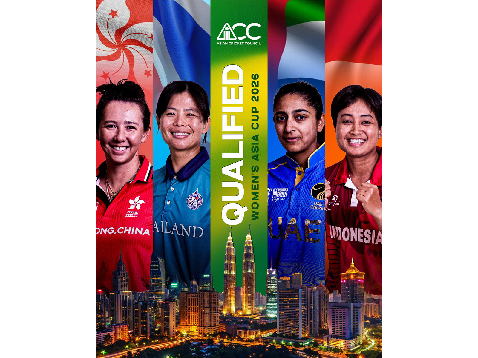 Hong Kong, Thailand, UAE AND Indonesia qualify for Women's T20 Asia Cup 2026. (Photo: X/ @ACCMedia1)