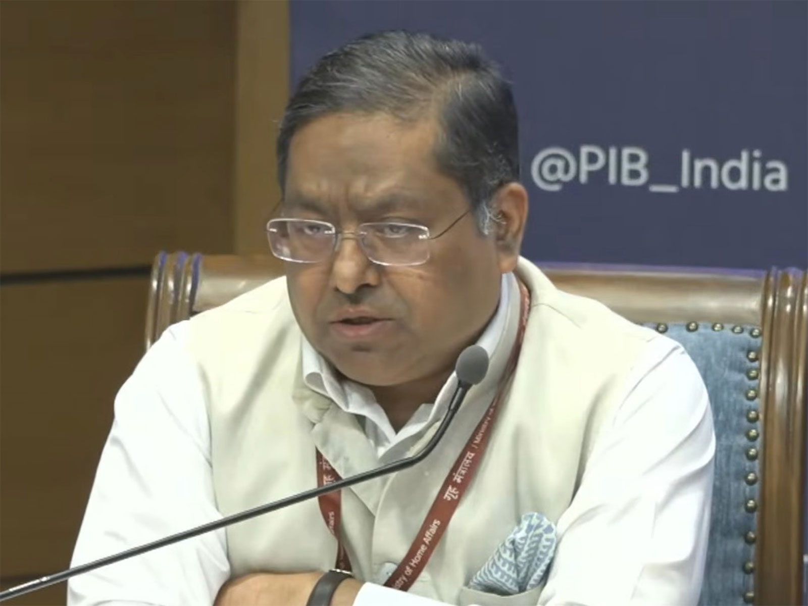 Ministry of External Affairs (MEA) spokesperson Randhir Jaiswal (Photo/YouTube/PIB)