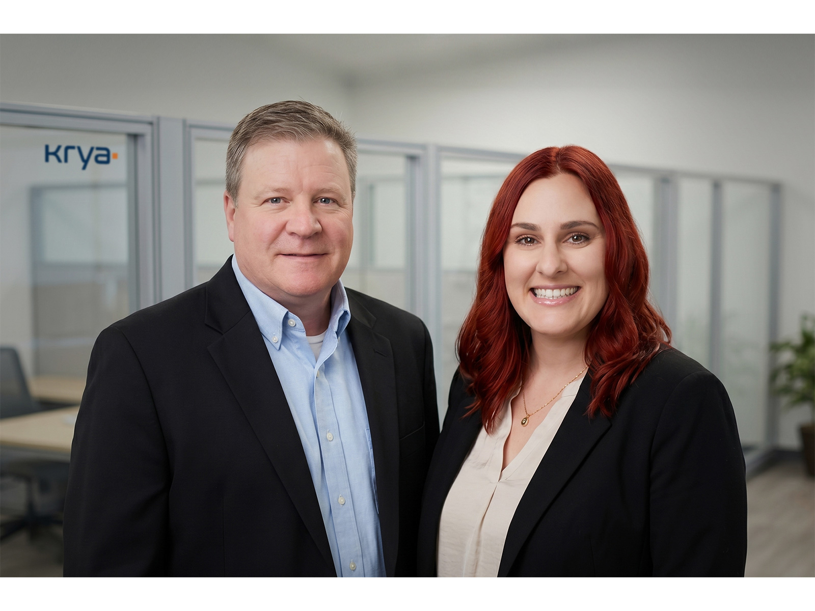  L to R: Anthony Venditti, Vice President, Business Development, Krya Global Solutions, U.S. and Katie Mahoney, Chief Operating Officer, Krya Global Solutions