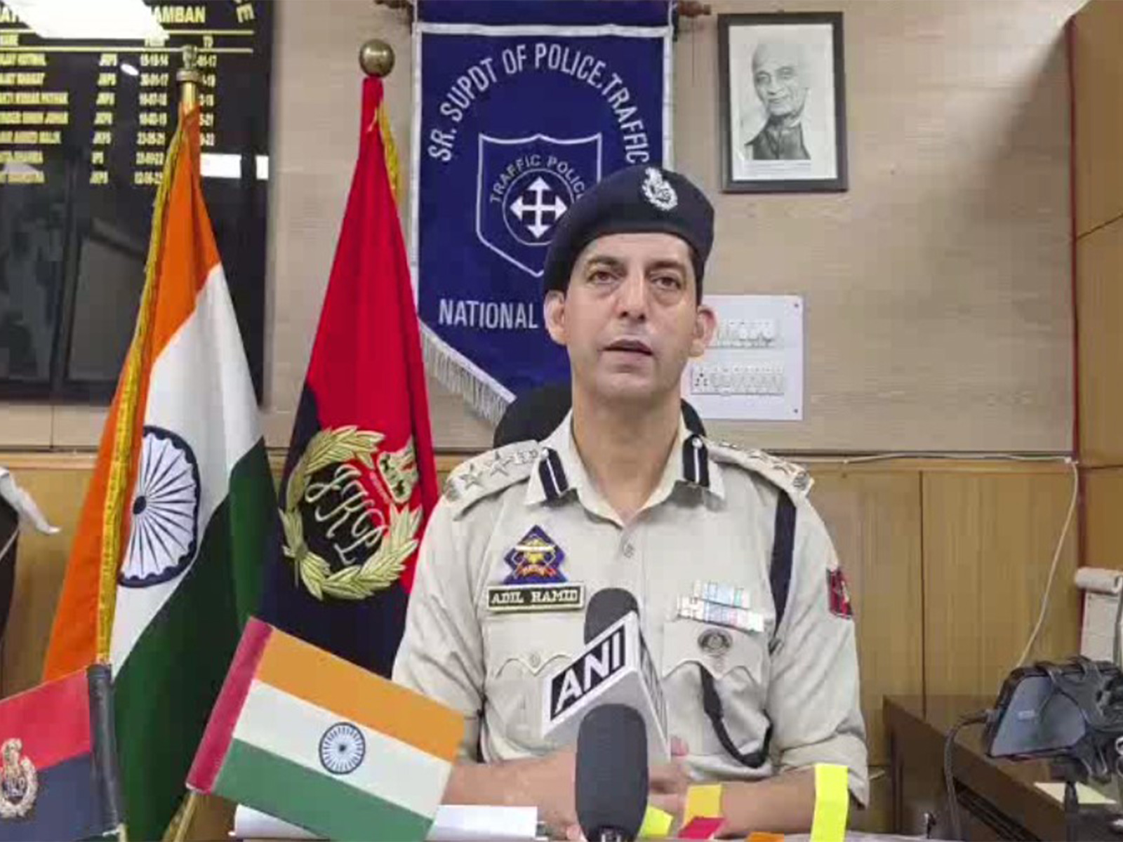 Raja Adil Hamid Ganai, Senior Superintendent of Police (SSP) Traffic (Photo/ANI)
